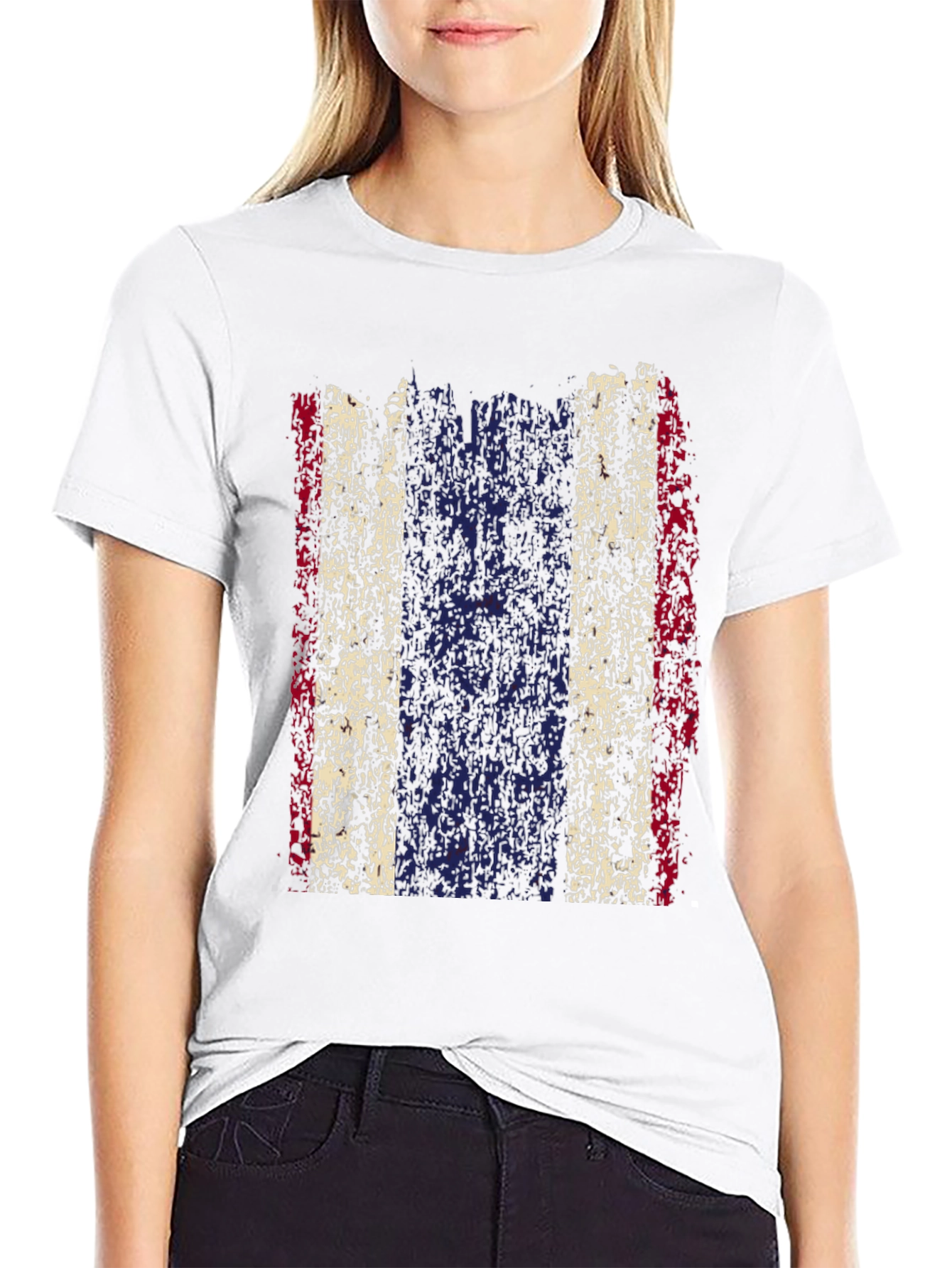 Distressed Thailand Flag Graphic Tee - Black Cotton T-Shirt