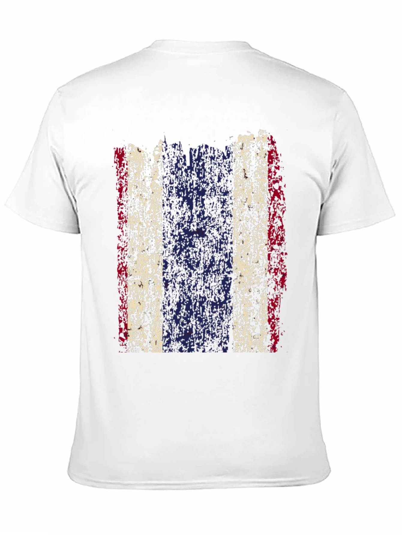 Distressed Thailand Flag Graphic Tee - Black Cotton T-Shirt