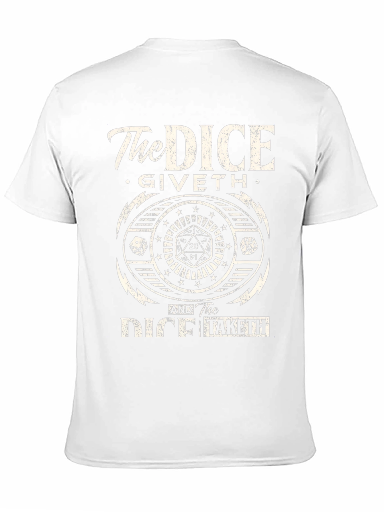 The Dice Giveth and Taketh Black Graphic Tee