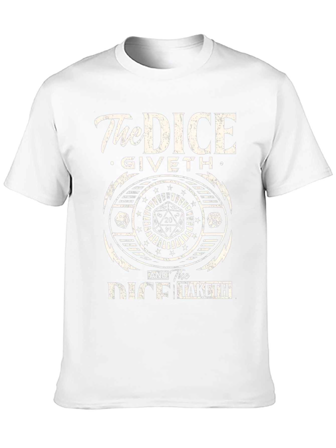The Dice Giveth and Taketh Black Graphic Tee