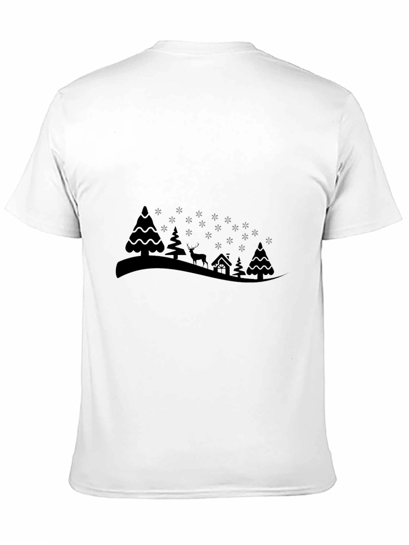 Winter Scene Black T-Shirt