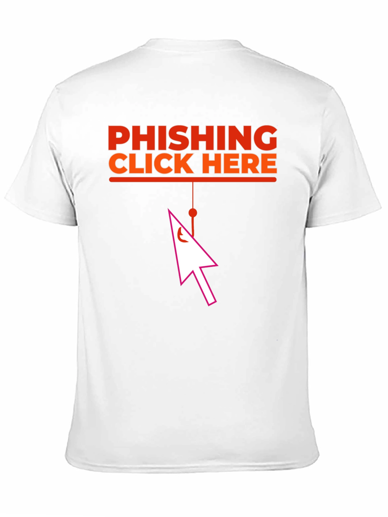 Phishing Click Here Black Graphic T-Shirt