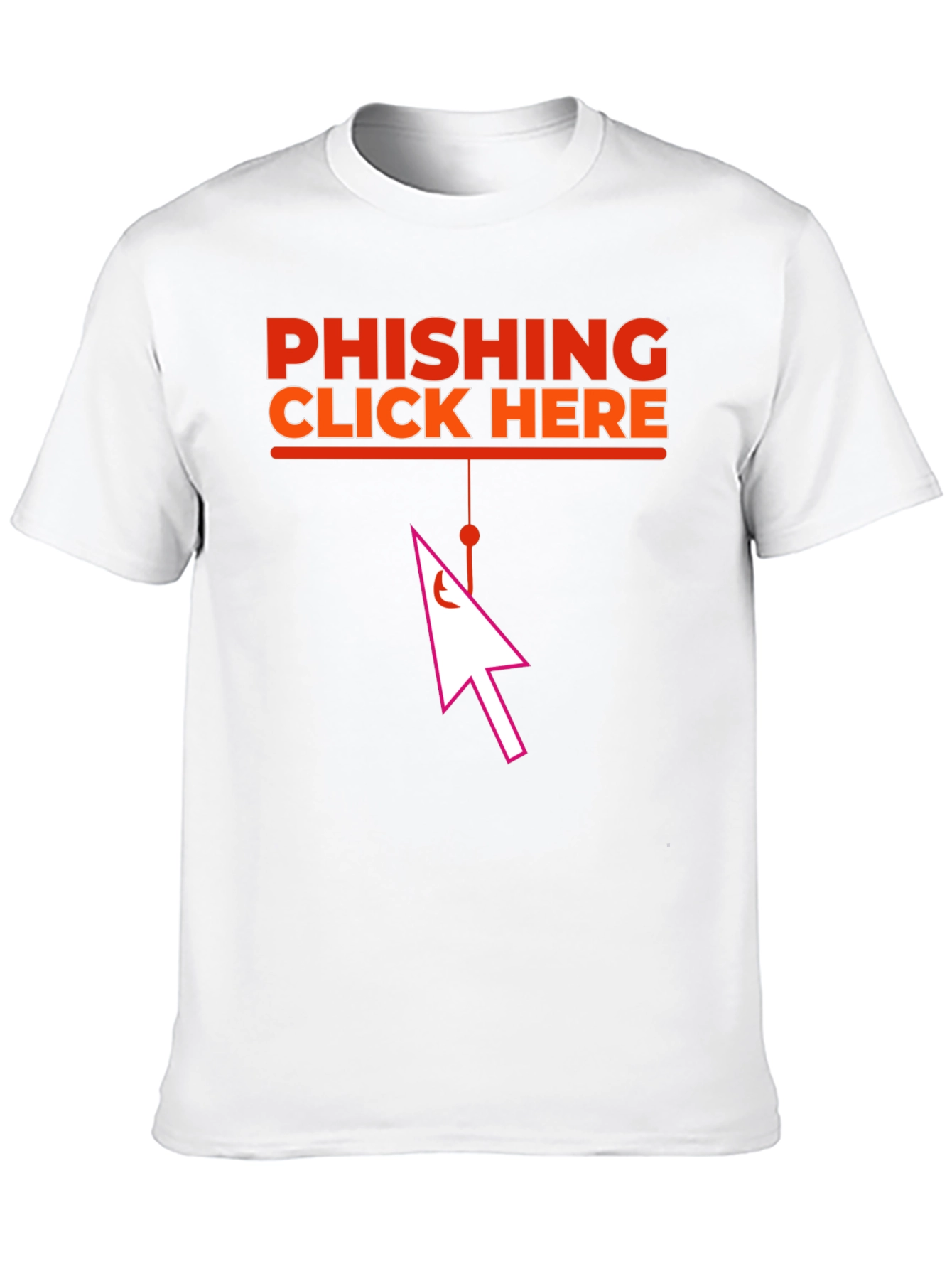 Phishing Click Here Black Graphic T-Shirt