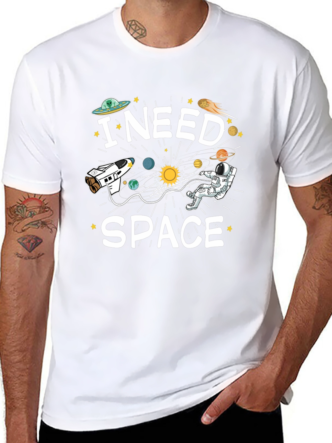 I Need Space T-Shirt Funny Astronaut Design