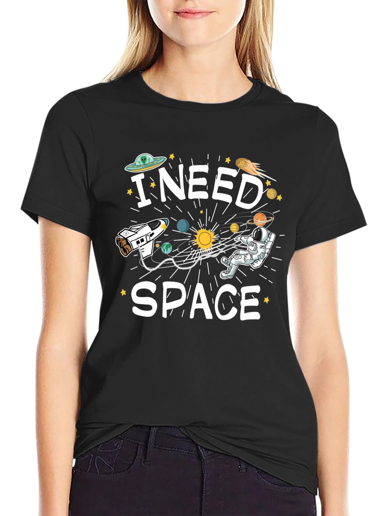 I Need Space T-Shirt Funny Astronaut Design