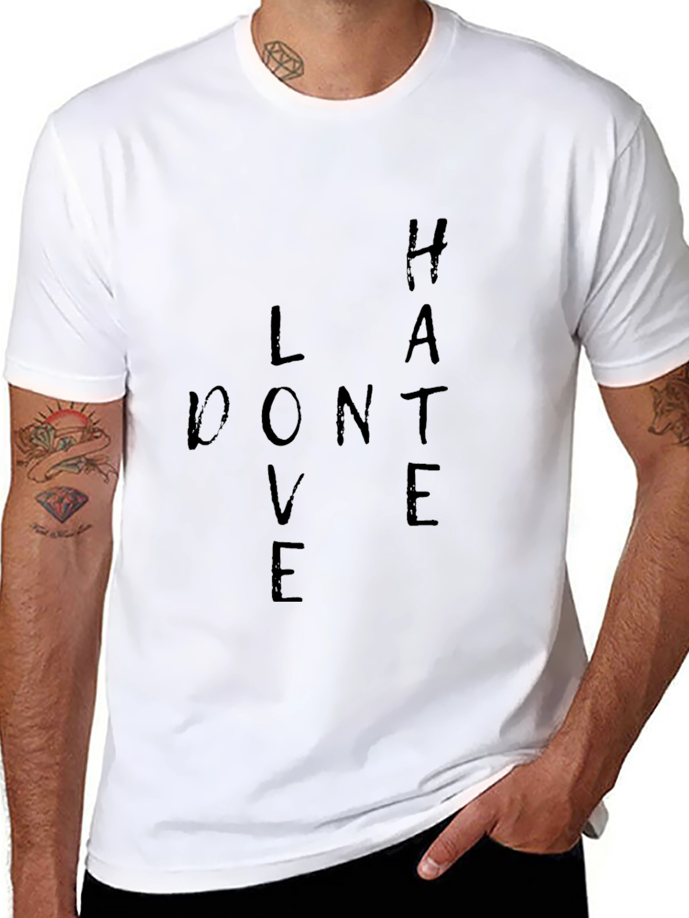 Love Dont Hate Graphic T-Shirt