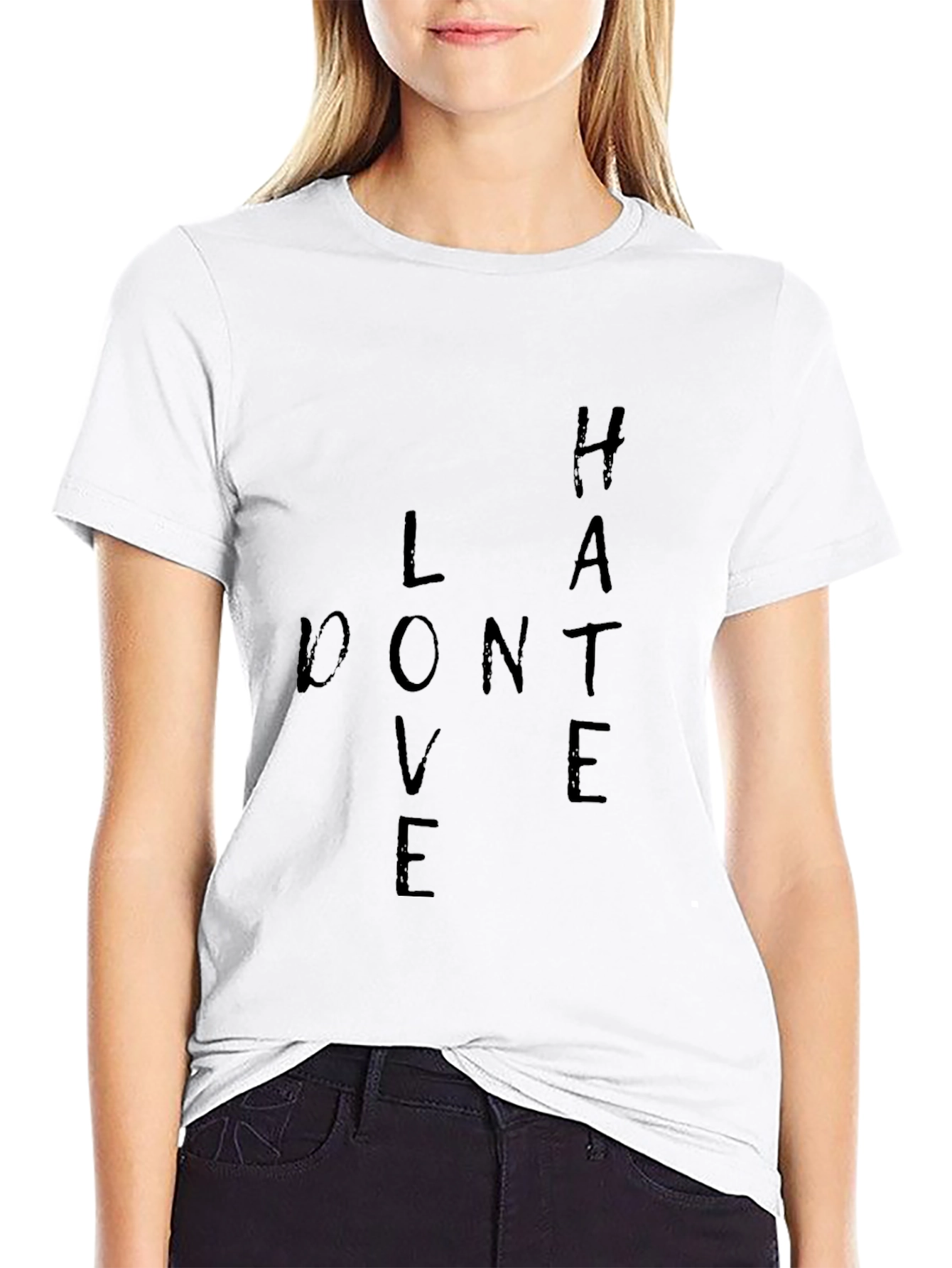 Love Dont Hate Graphic T-Shirt