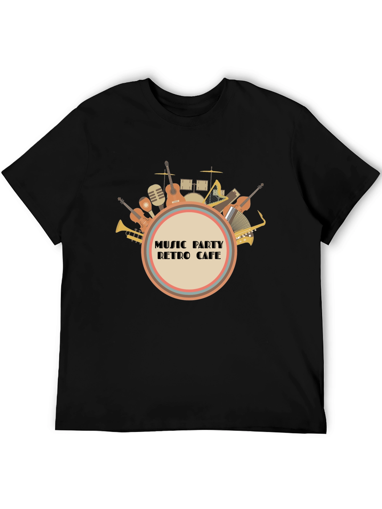 Music Party Retro Cafe Graphic Tee
