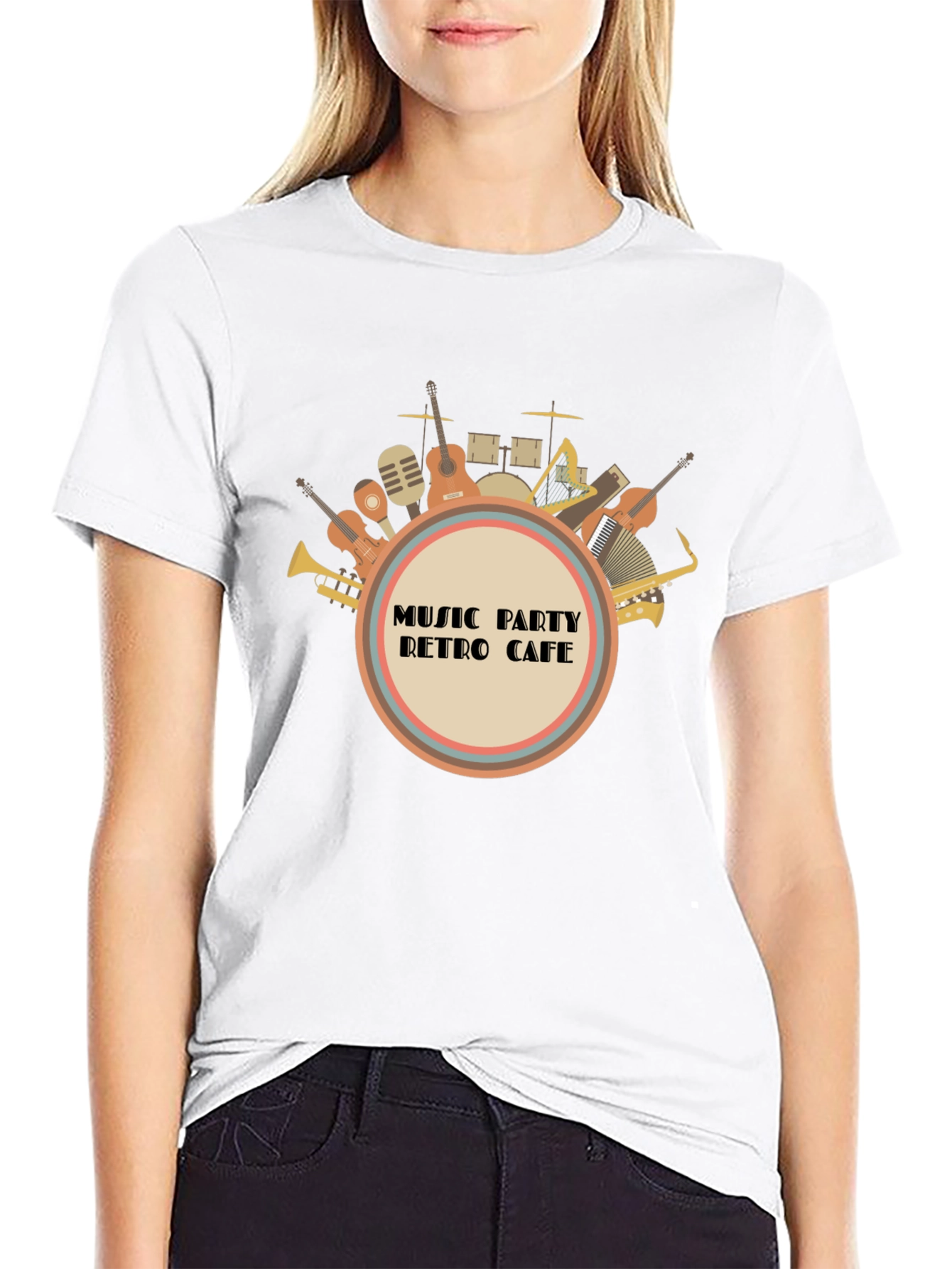 Music Party Retro Cafe Graphic Tee