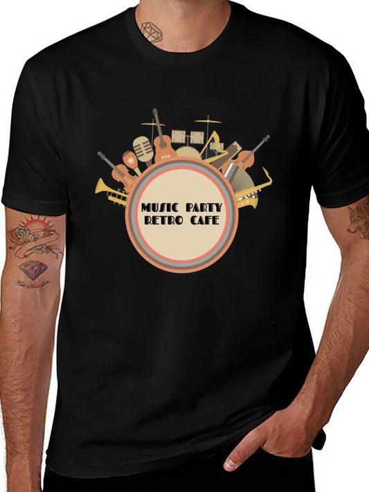 Music Party Retro Cafe Graphic Tee