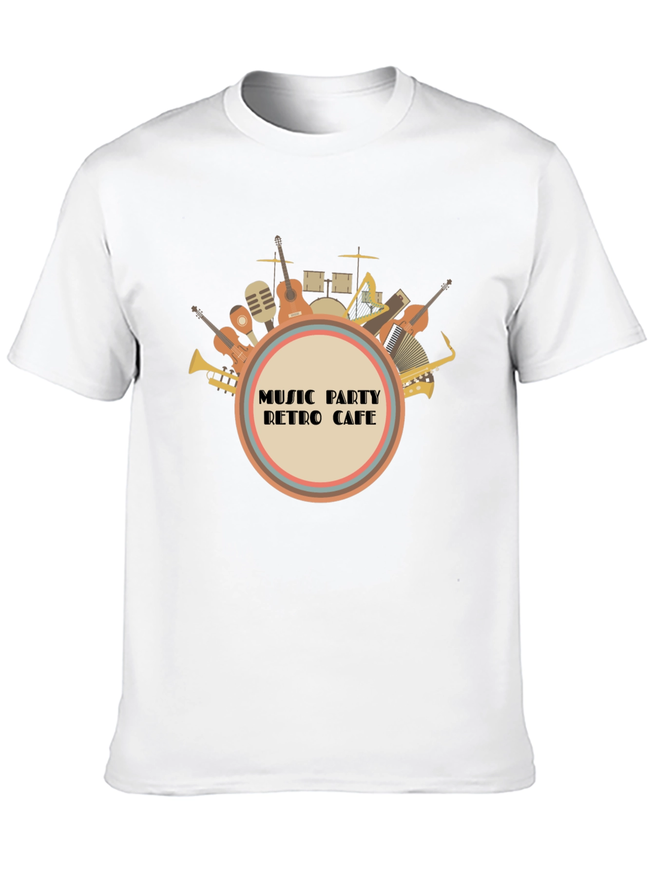 Music Party Retro Cafe Graphic Tee