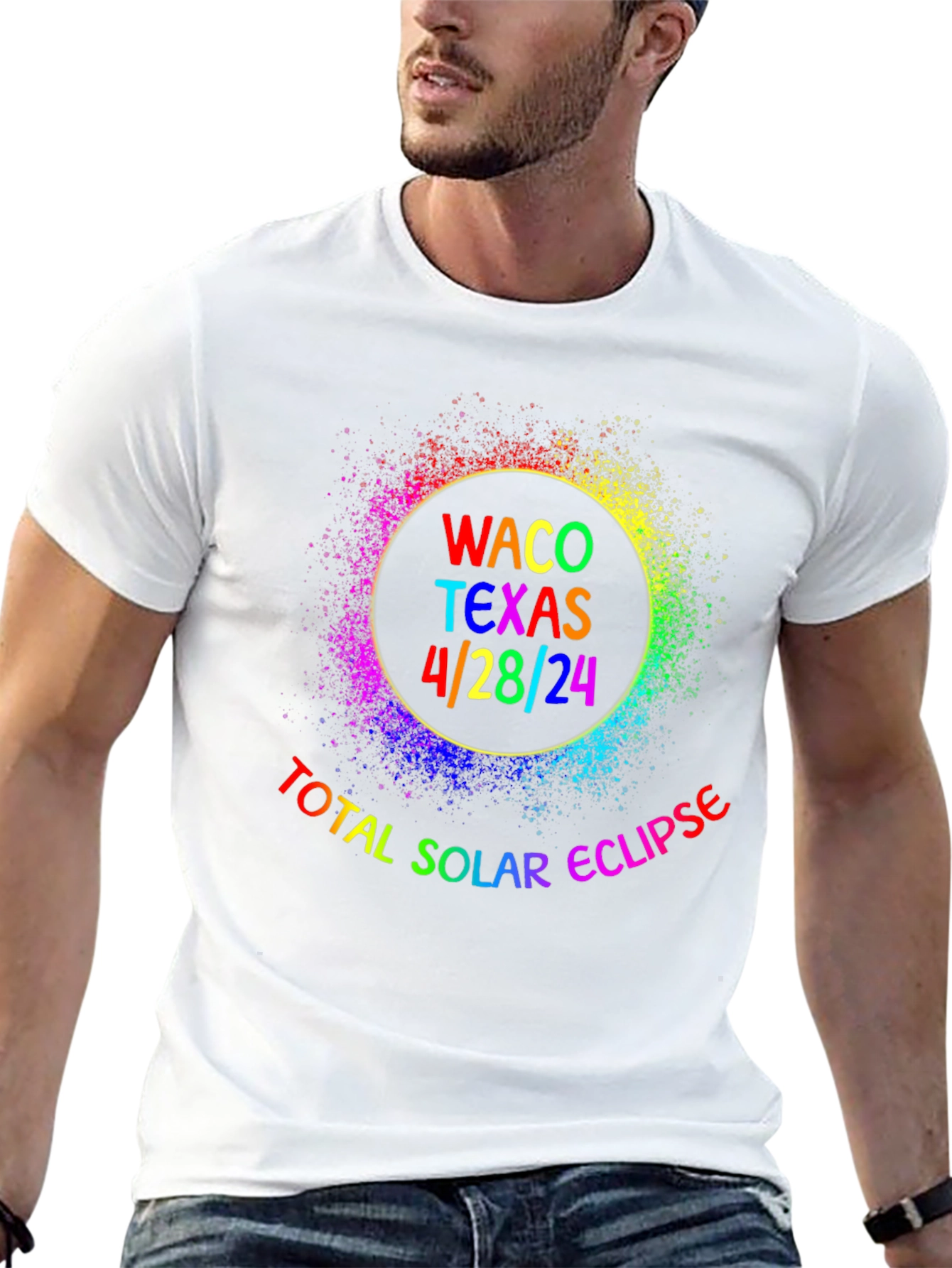 Total Solar Eclipse Waco Texas 4/28/24 Black T-Shirt