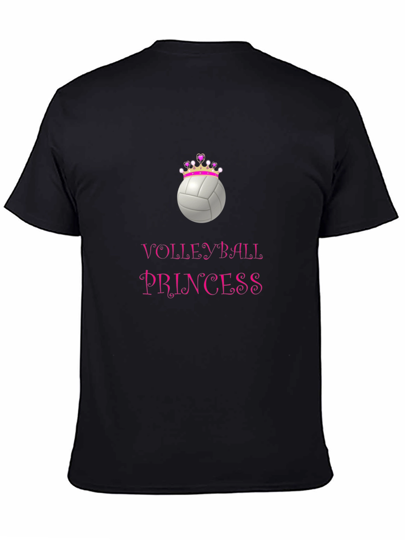 Volleyball Princess Graphic Tee - Sporty Crown Design