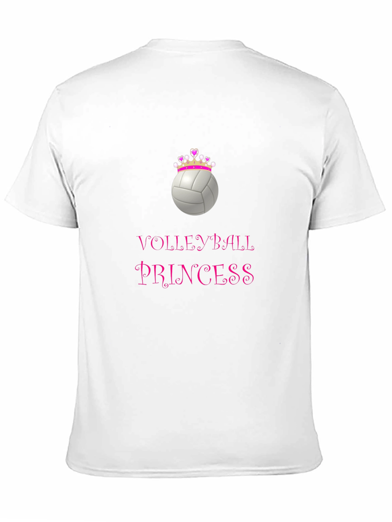 Volleyball Princess Graphic Tee - Sporty Crown Design