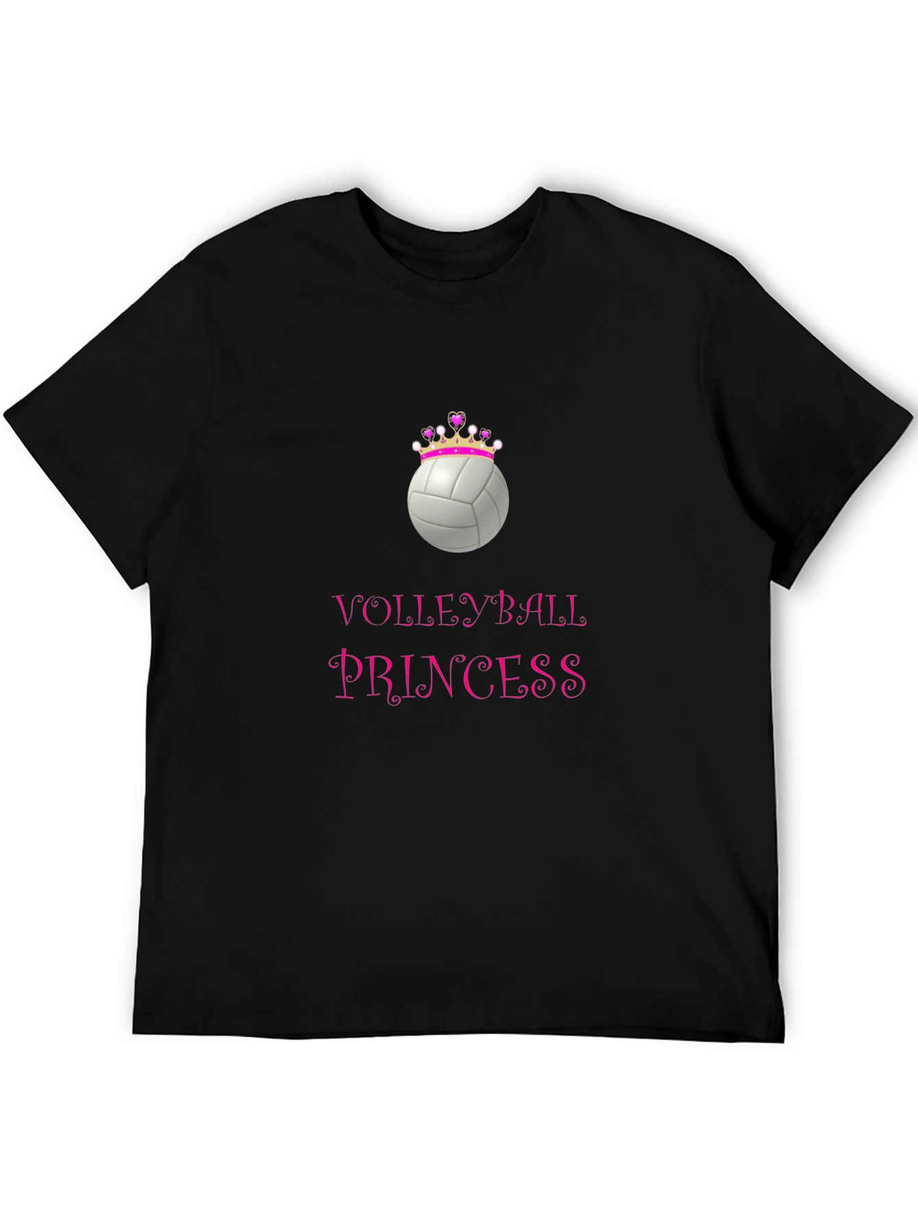 Volleyball Princess Graphic Tee - Sporty Crown Design