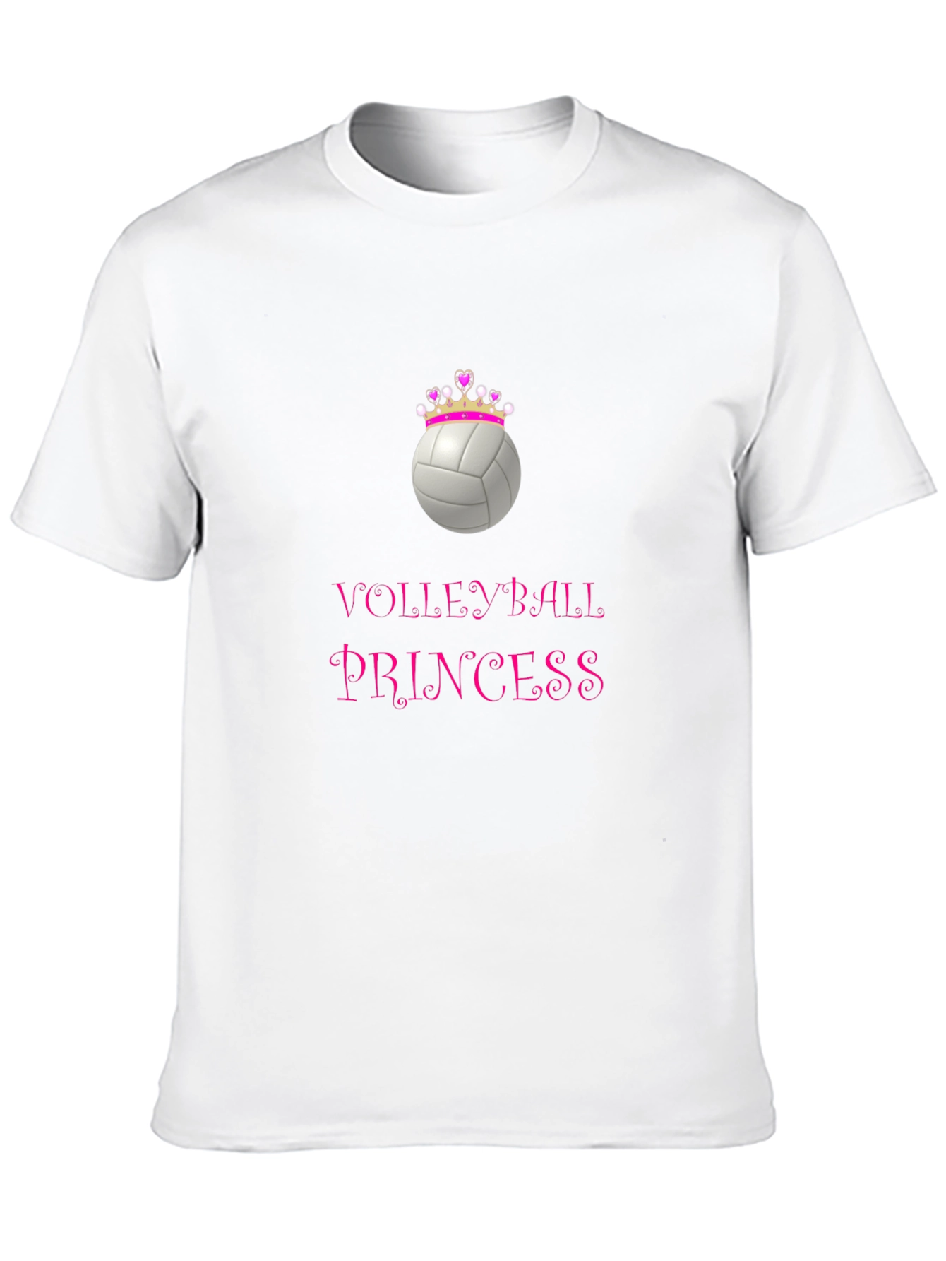 Volleyball Princess Graphic Tee - Sporty Crown Design