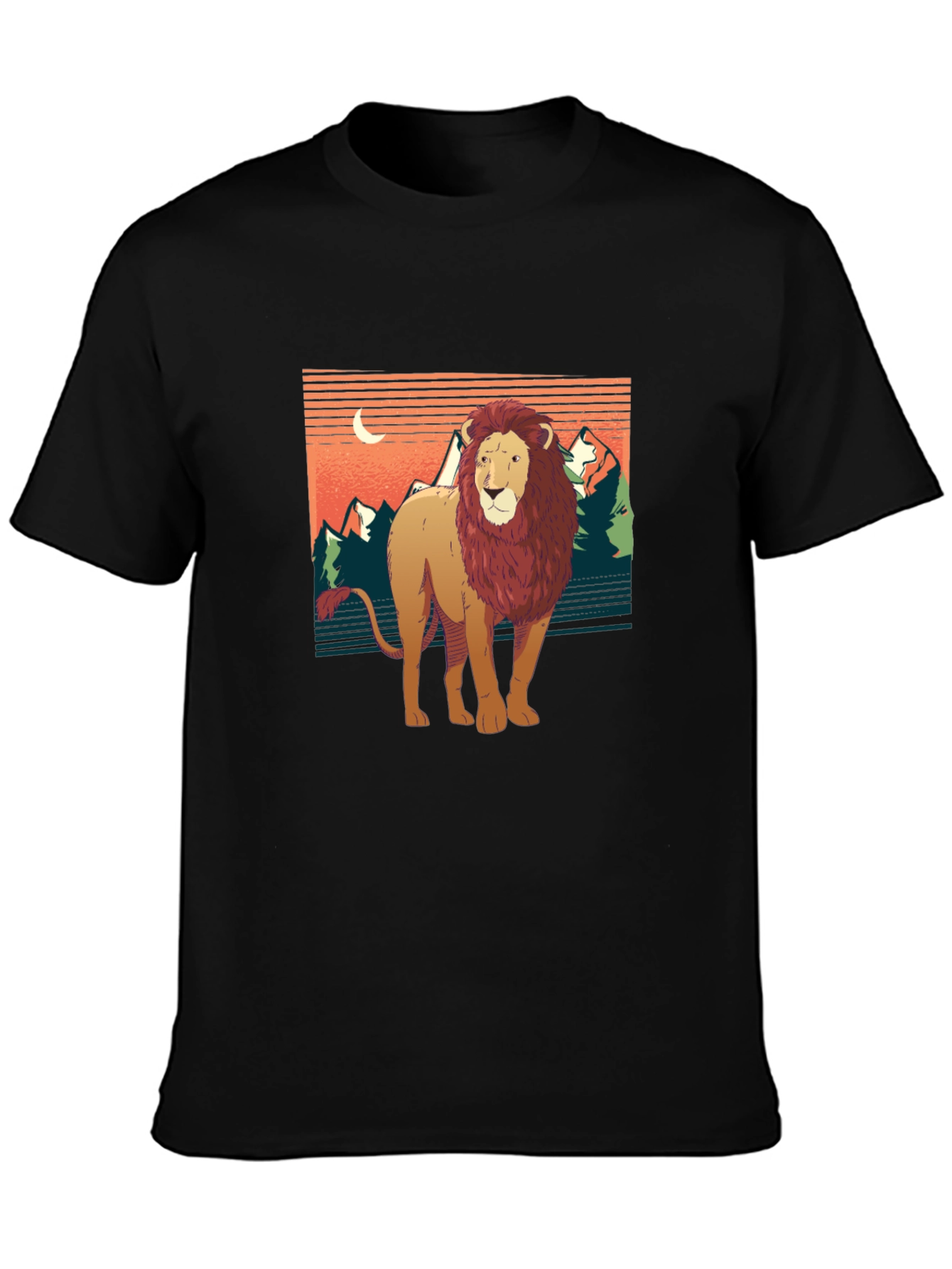Lion Graphic Tee - Nature Inspired Design