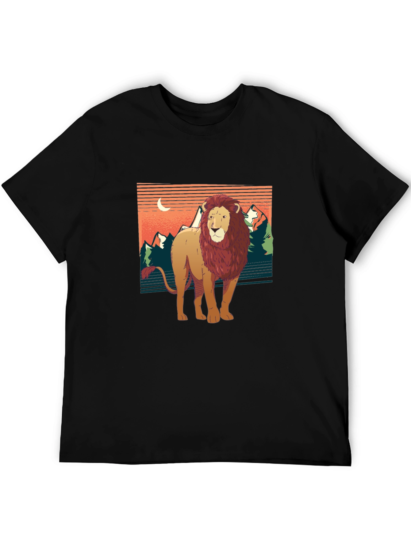 Lion Graphic Tee - Nature Inspired Design