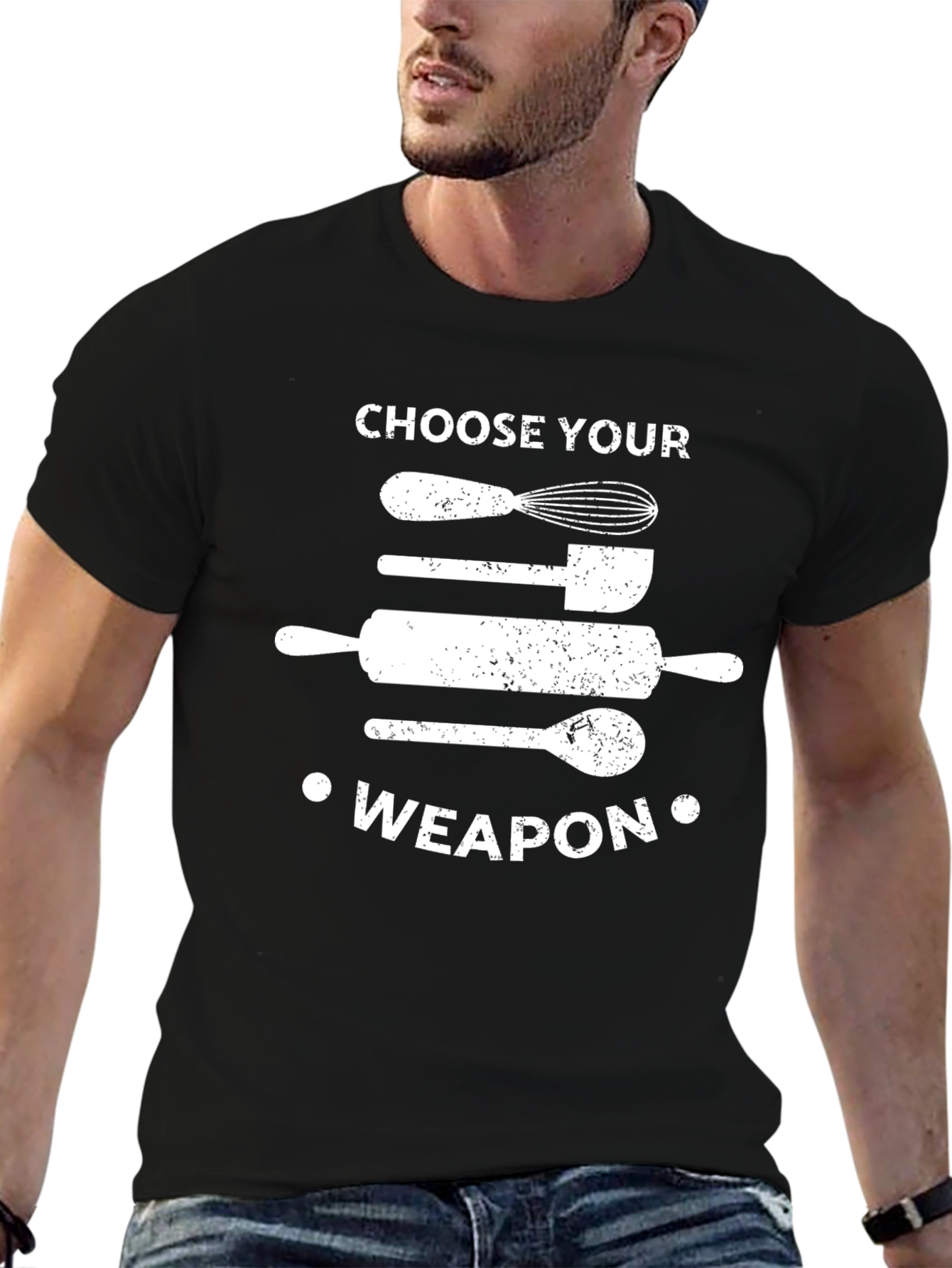 Choose Your Weapon Funny Baking T-Shirt
