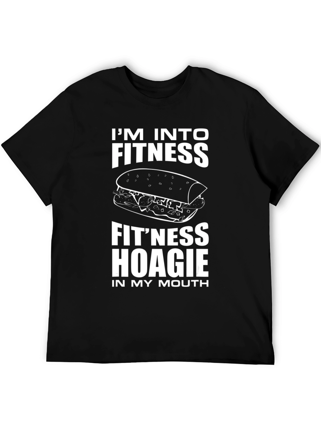 Fitness Hoagie Graphic Tee - Novelty T-Shirt
