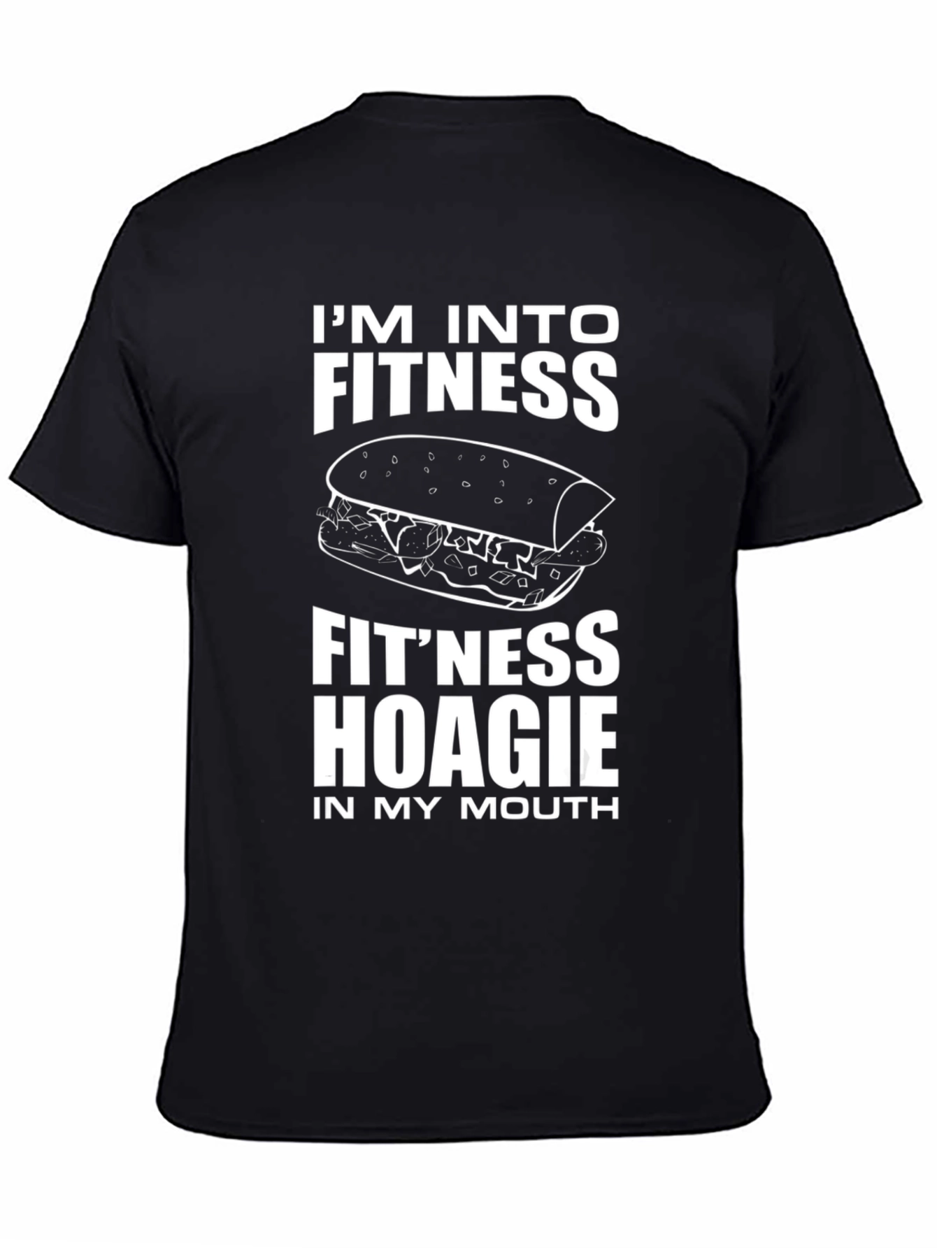 Fitness Hoagie Graphic Tee - Novelty T-Shirt