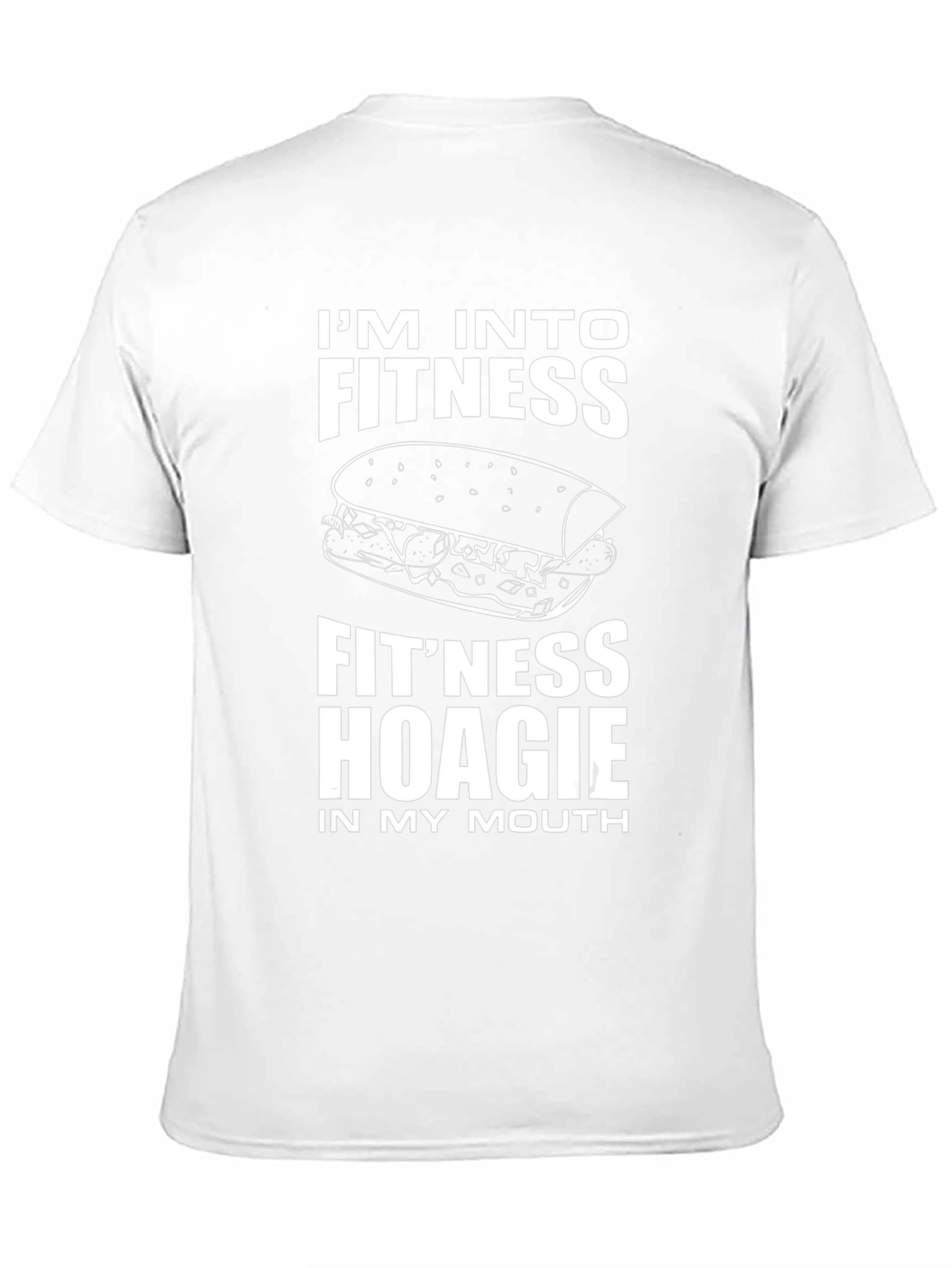 Fitness Hoagie Graphic Tee - Novelty T-Shirt
