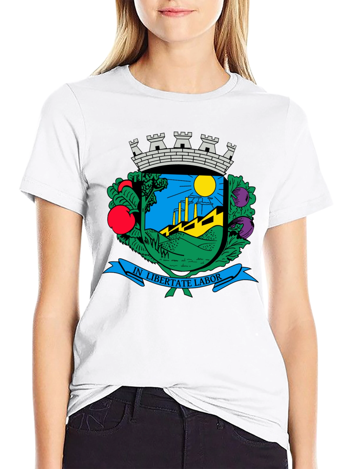 Coat of Arms Black T-Shirt - Classic Design