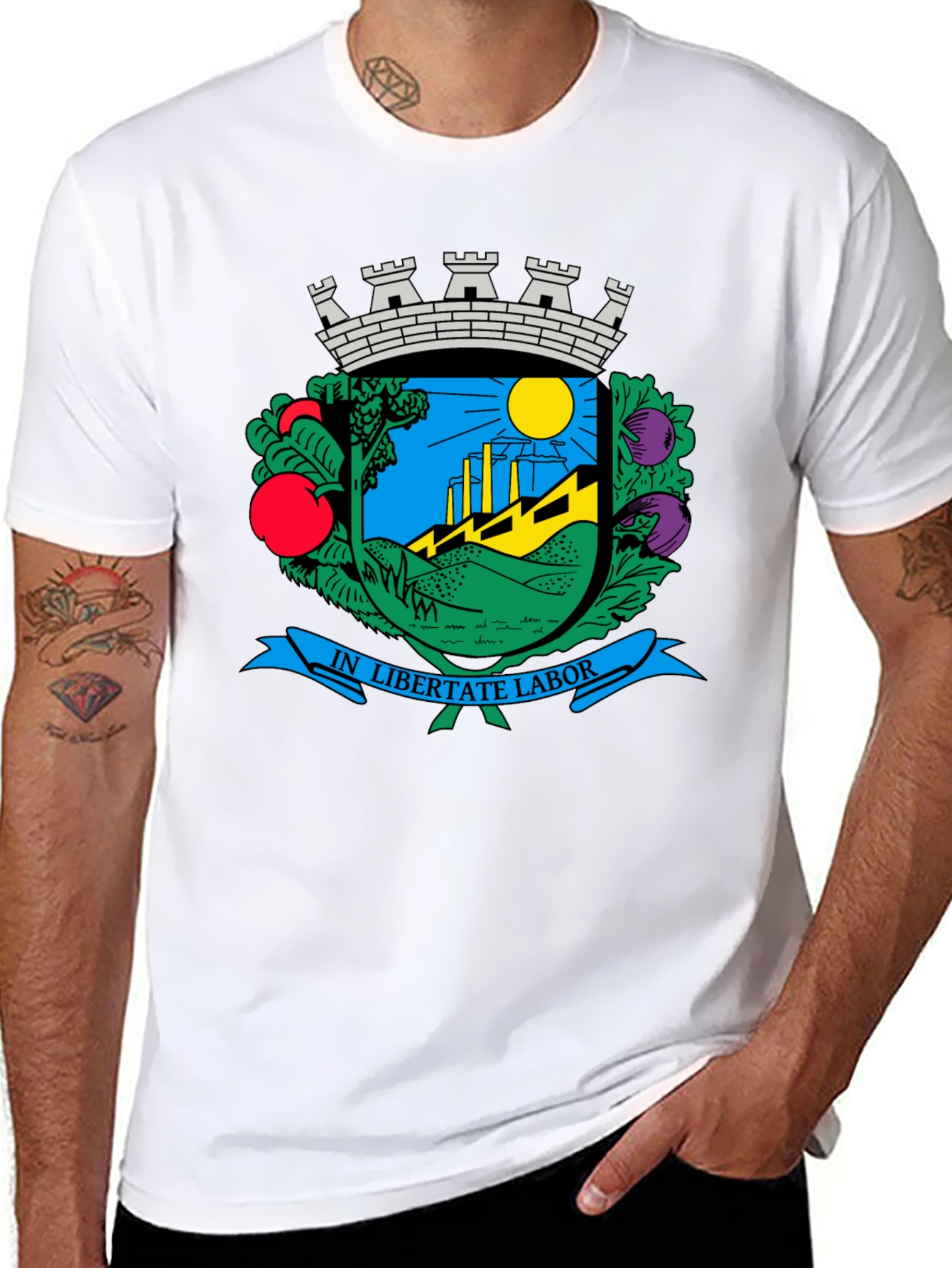 Coat of Arms Black T-Shirt - Classic Design
