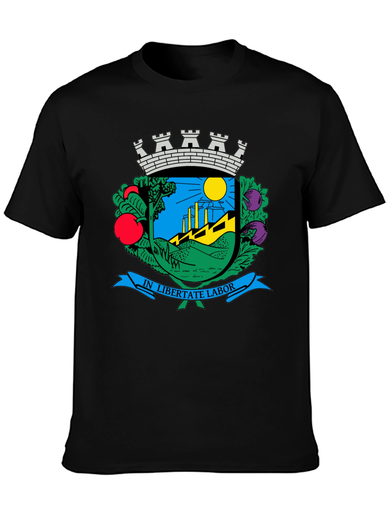 Coat of Arms Black T-Shirt - Classic Design