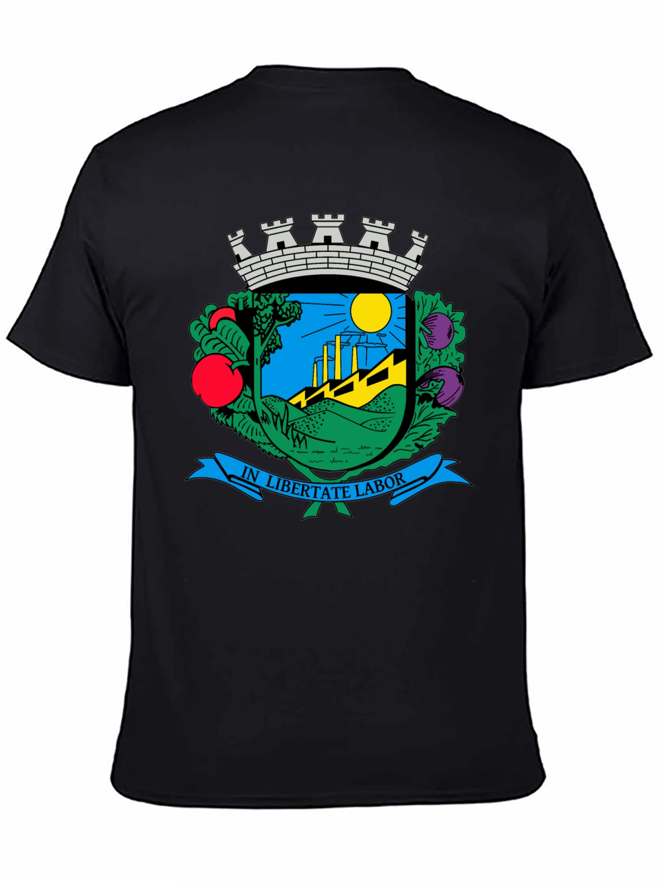 Coat of Arms Black T-Shirt - Classic Design