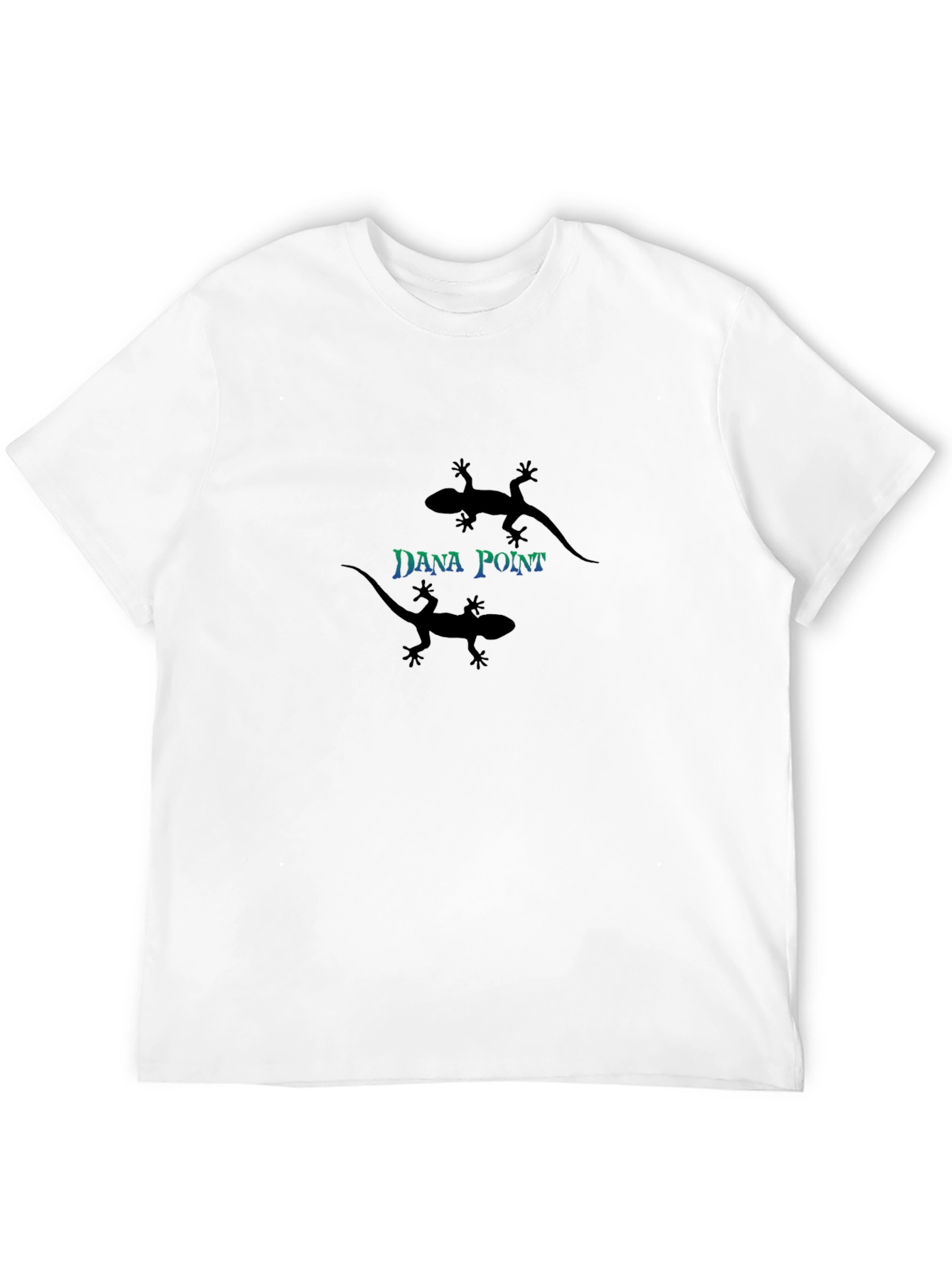 Dana Point Lizard Graphic Tee - Black Cotton Blend