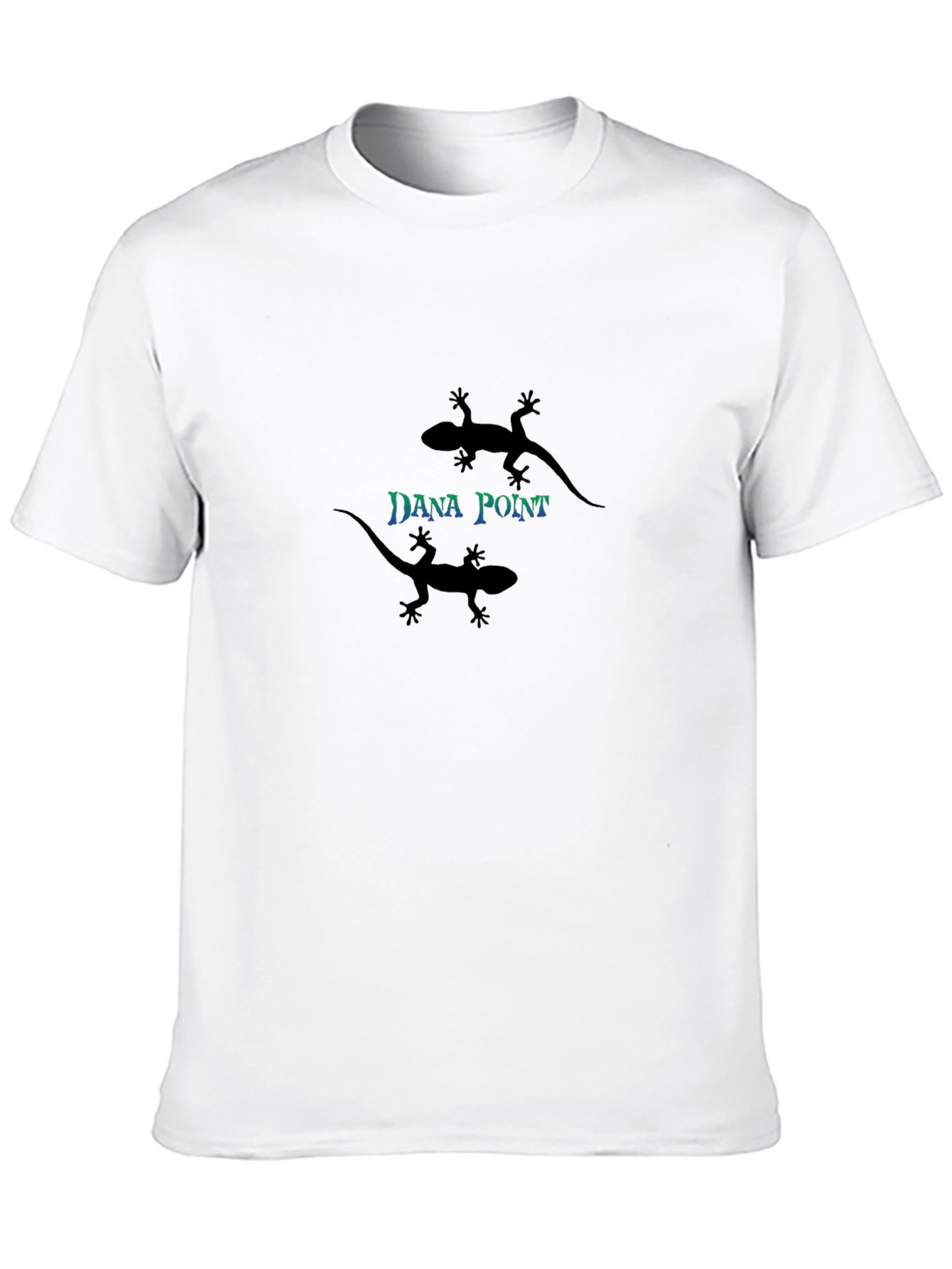 Dana Point Lizard Graphic Tee - Black Cotton Blend