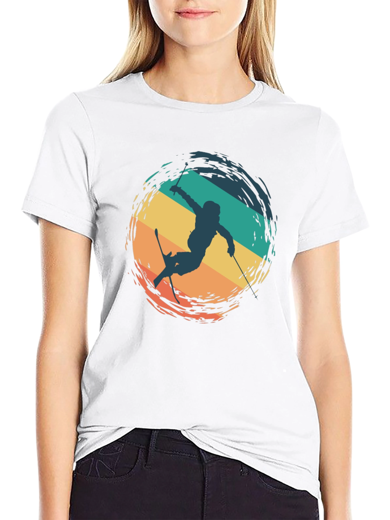 Retro Ski T-Shirt - Stylish Winter Apparel
