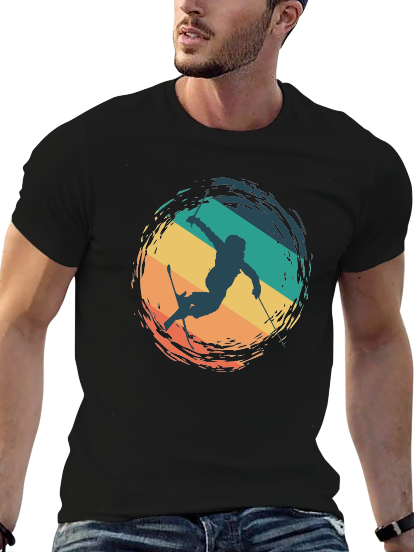 Retro Ski T-Shirt - Stylish Winter Apparel
