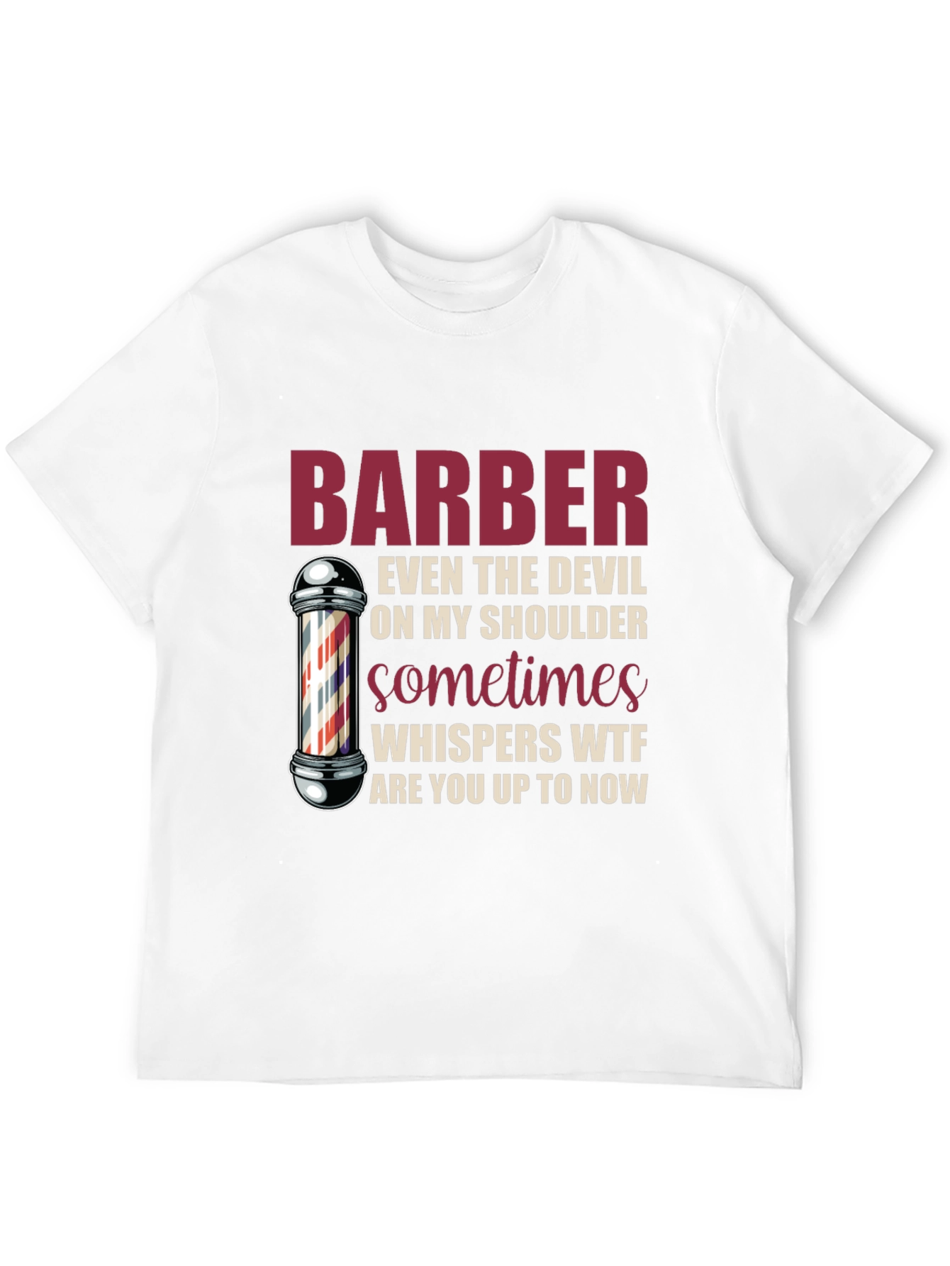 Barber Devil Shoulder Graphic T-Shirt