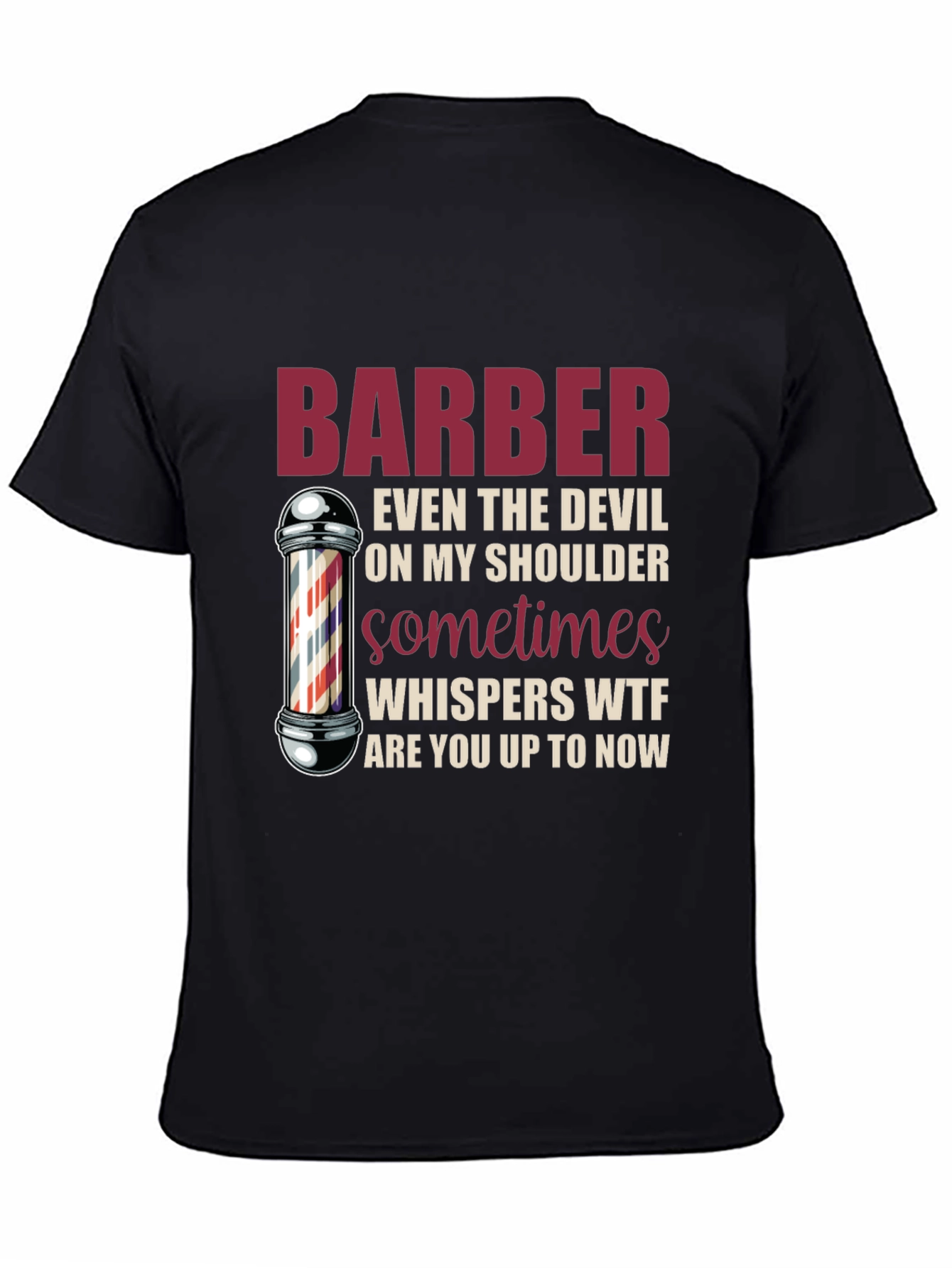 Barber Devil Shoulder Graphic T-Shirt