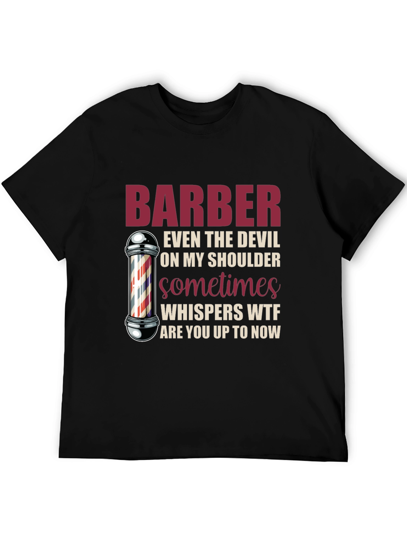 Barber Devil Shoulder Graphic T-Shirt