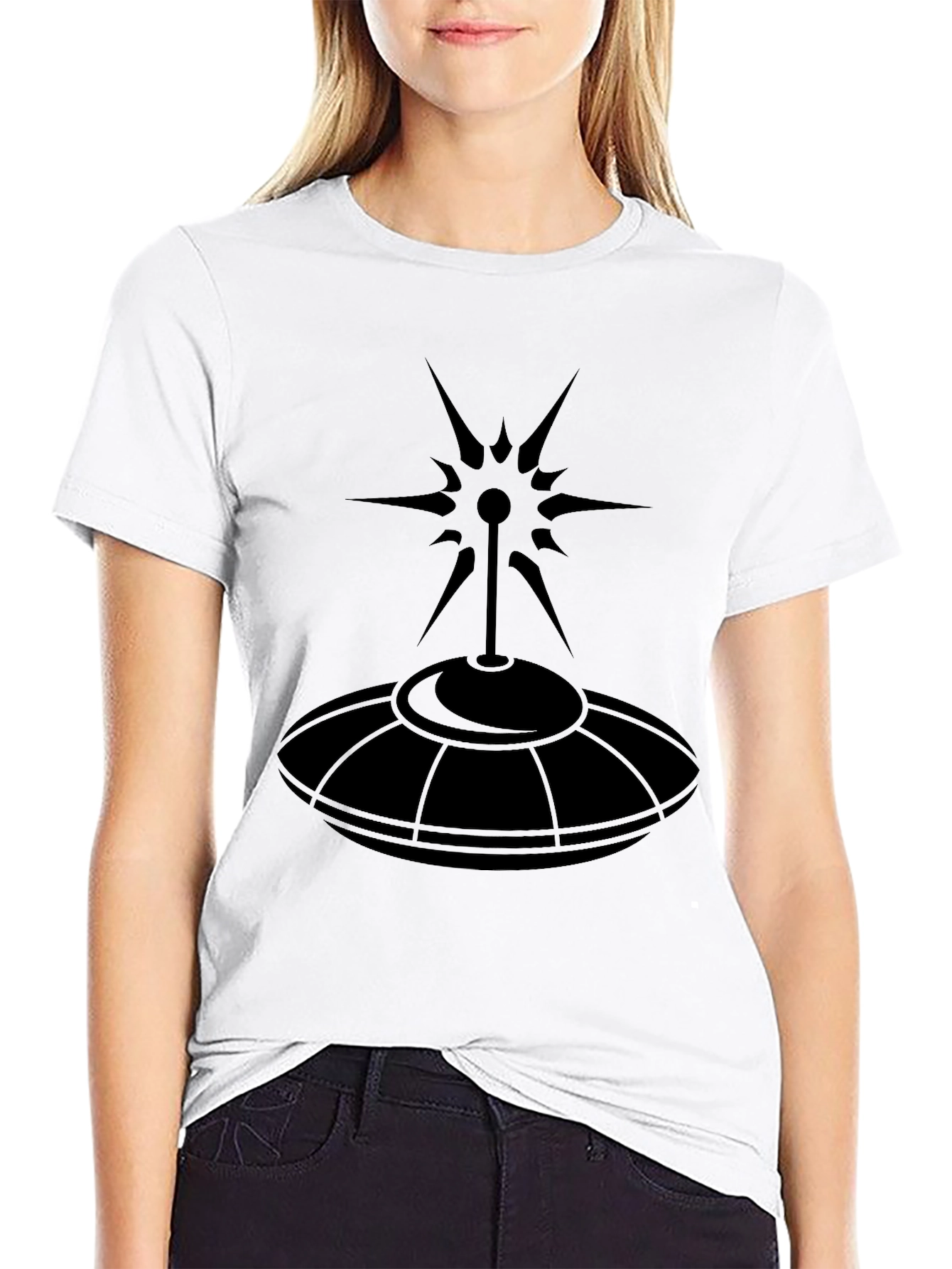 UFO Graphic Tee - Stylish Black T-Shirt