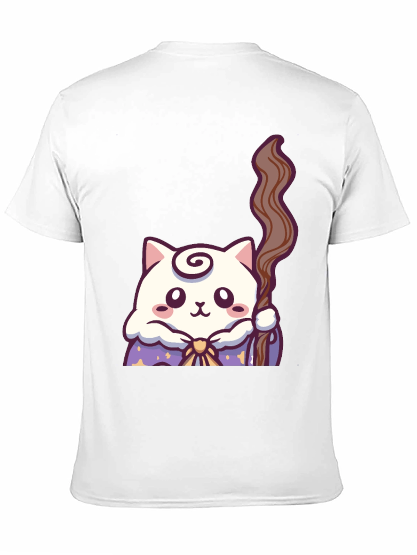 Wizard Cat Graphic T-Shirt - Black