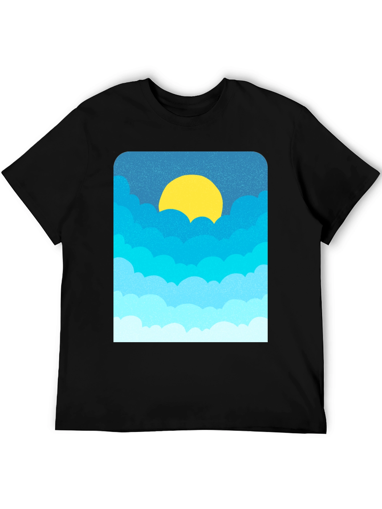 Cloudscape Graphic Tee - Black Cotton Blend
