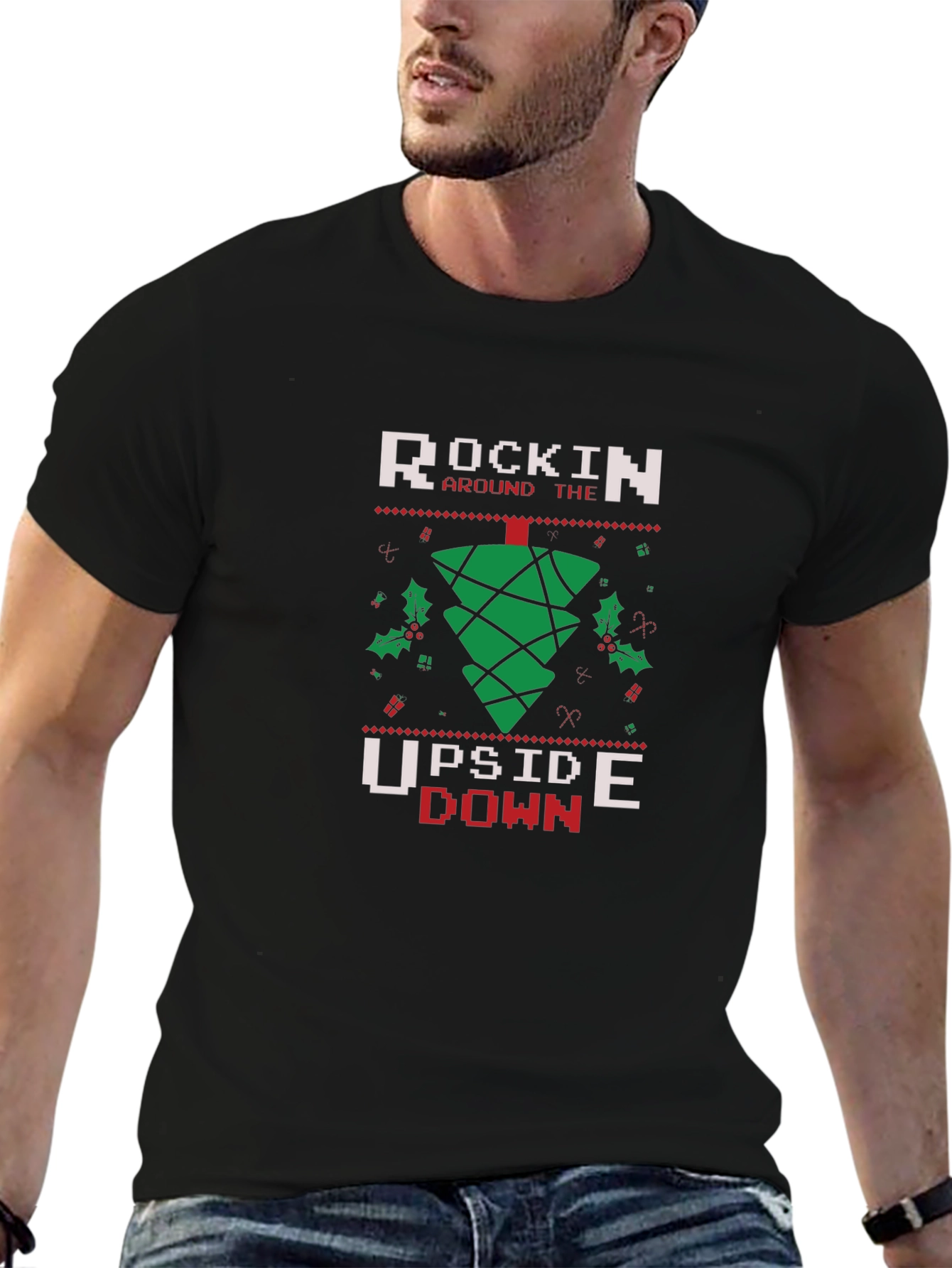 Rockin Upside Down Christmas T-Shirt