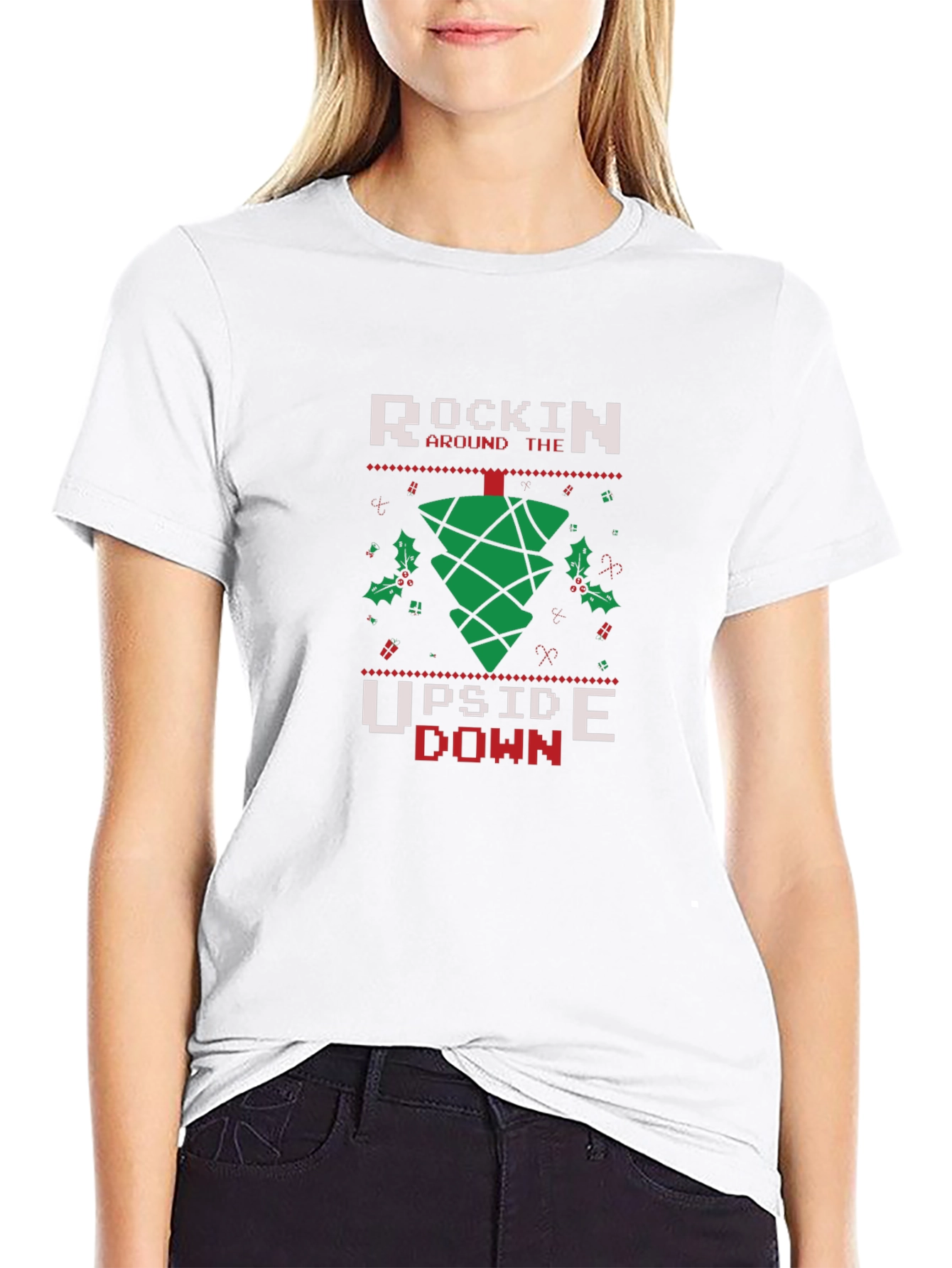 Rockin Upside Down Christmas T-Shirt