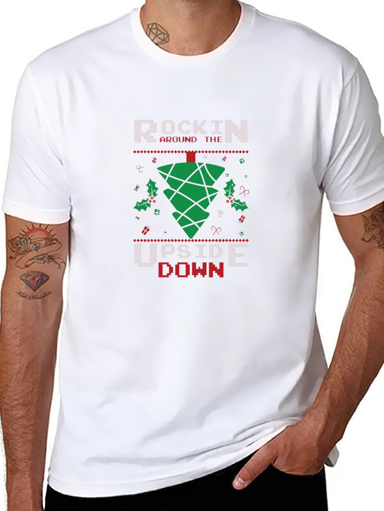 Rockin Upside Down Christmas T-Shirt