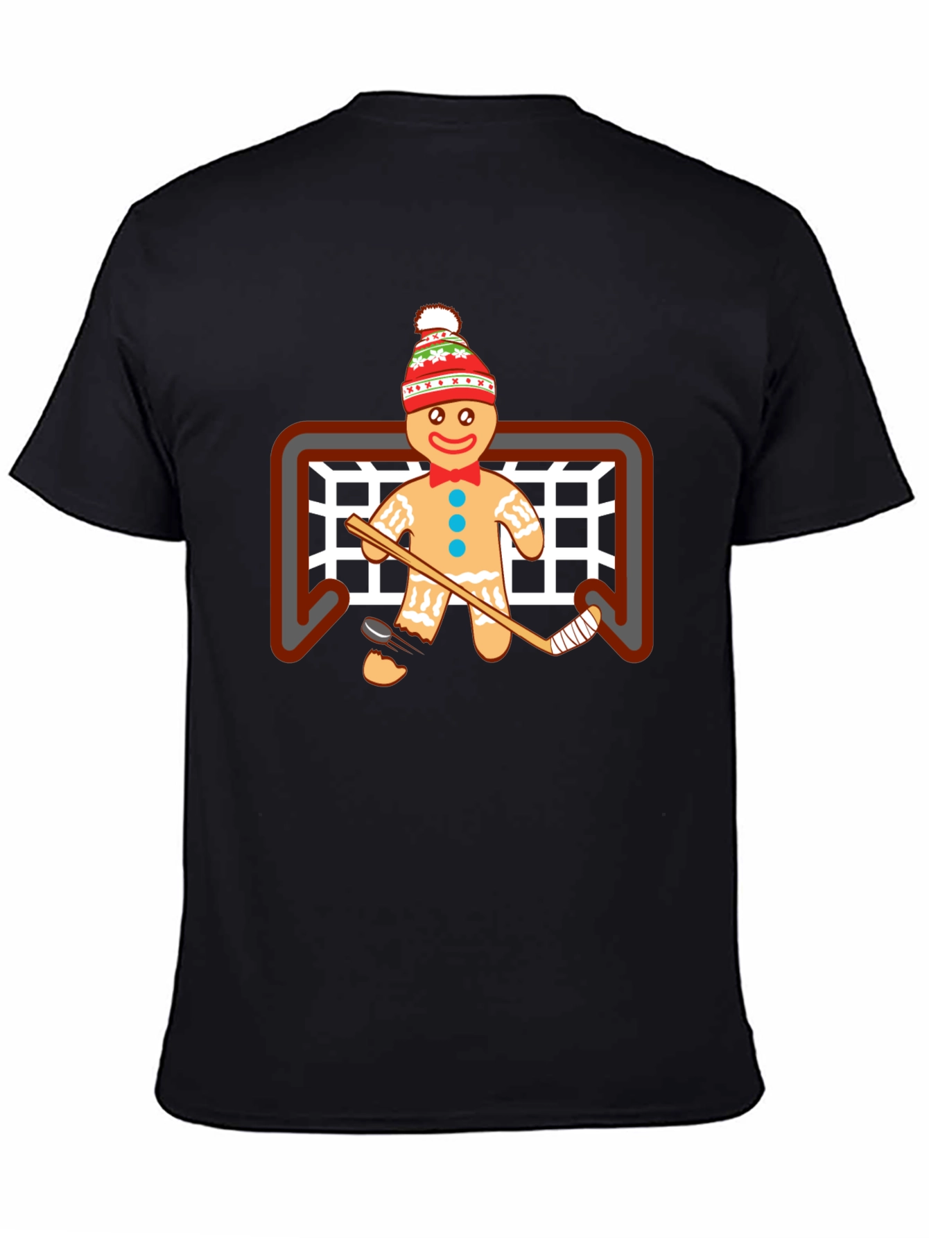 Gingerbread Hockey T-Shirt - Holiday Fun!