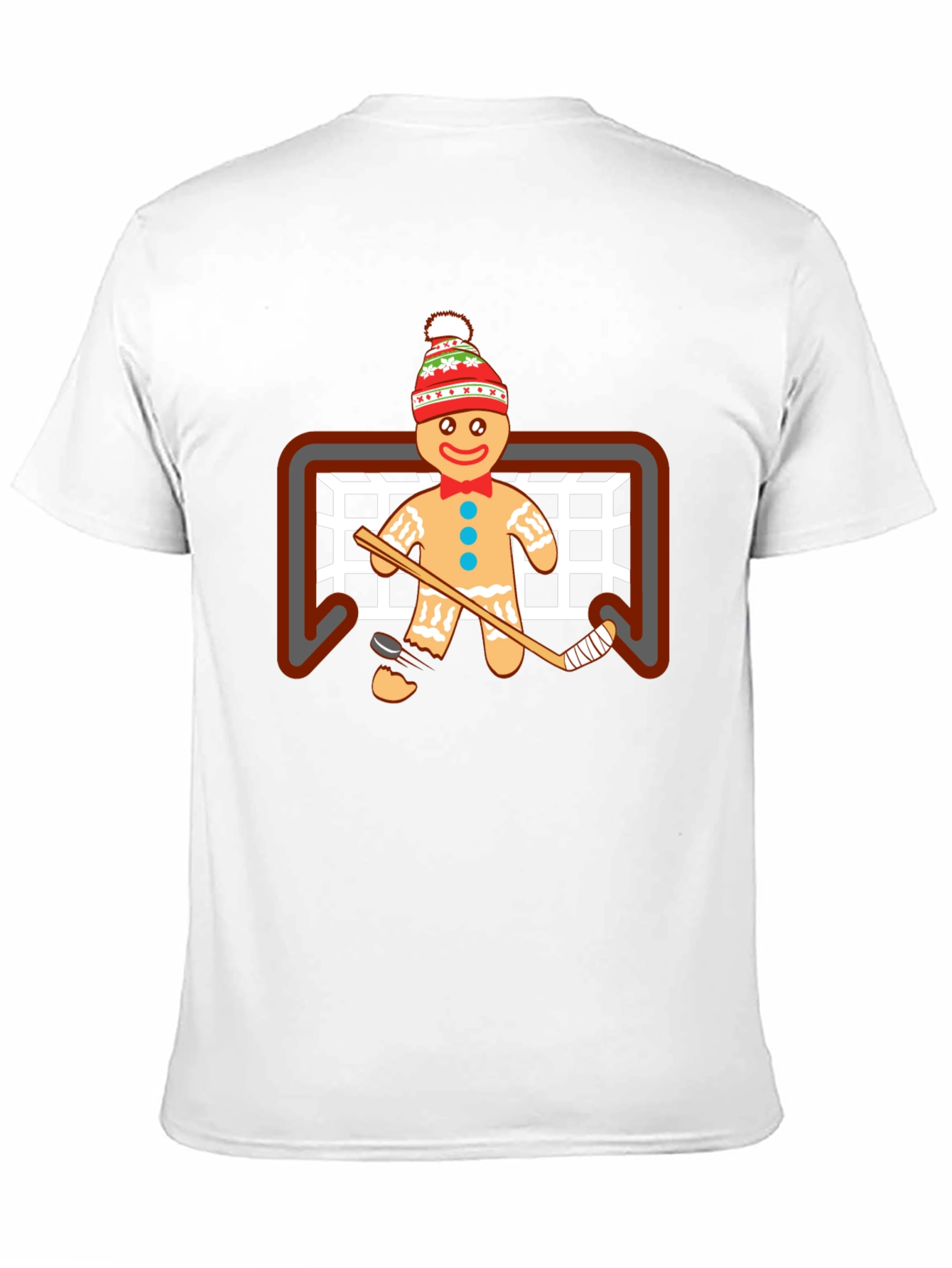 Gingerbread Hockey T-Shirt - Holiday Fun!