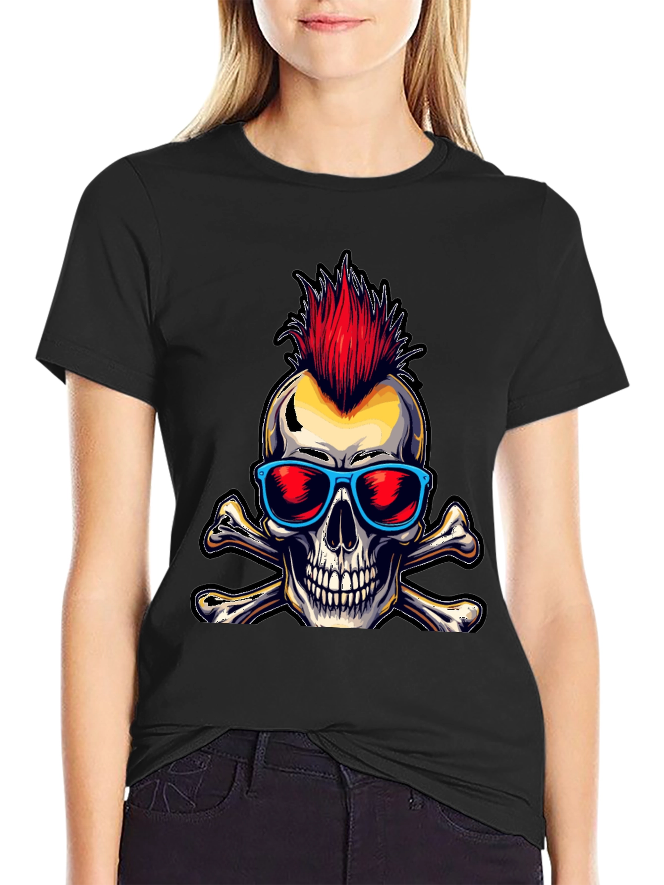 Punk Skull & Crossbones Graphic Tee
