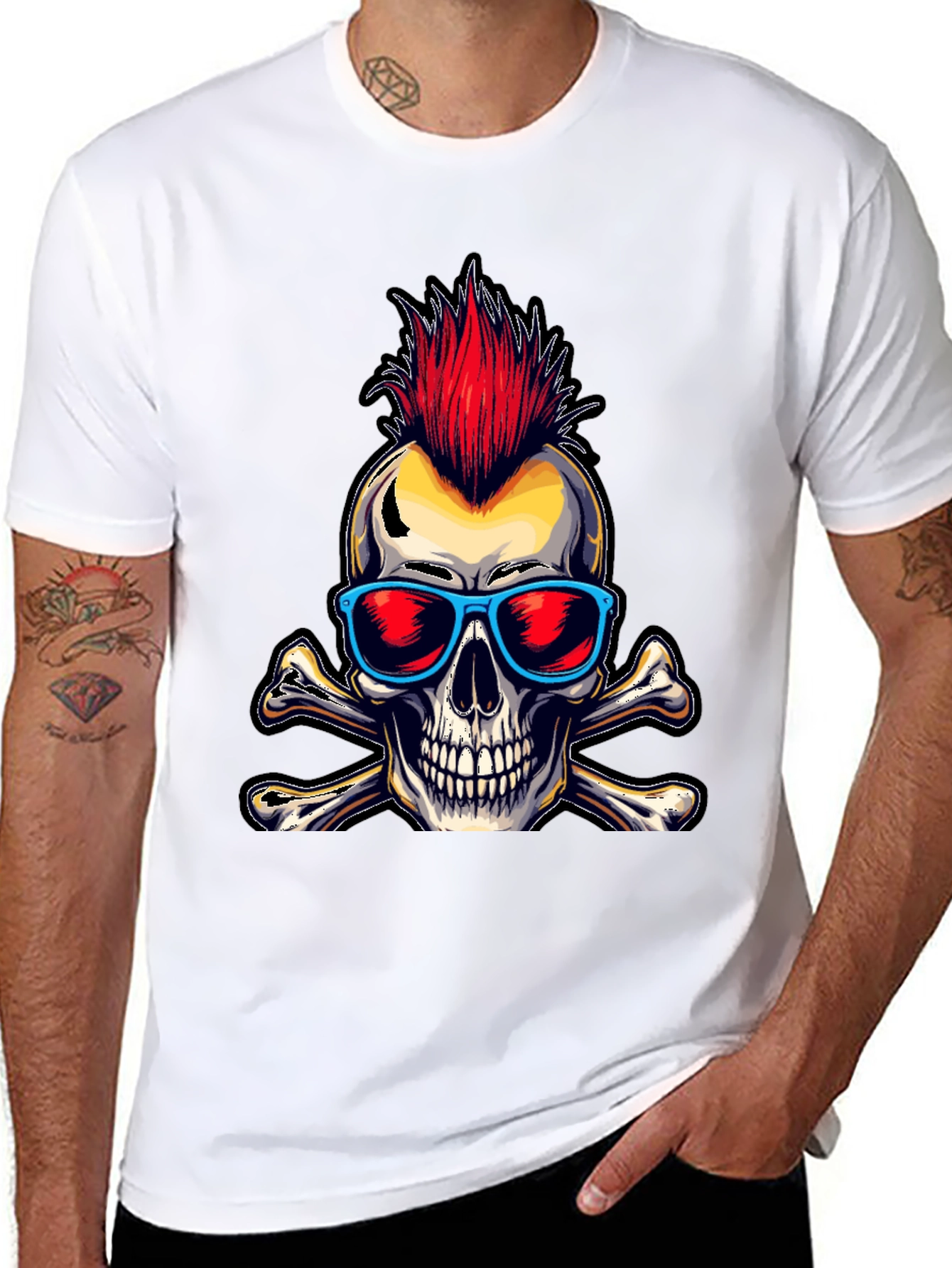 Punk Skull & Crossbones Graphic Tee