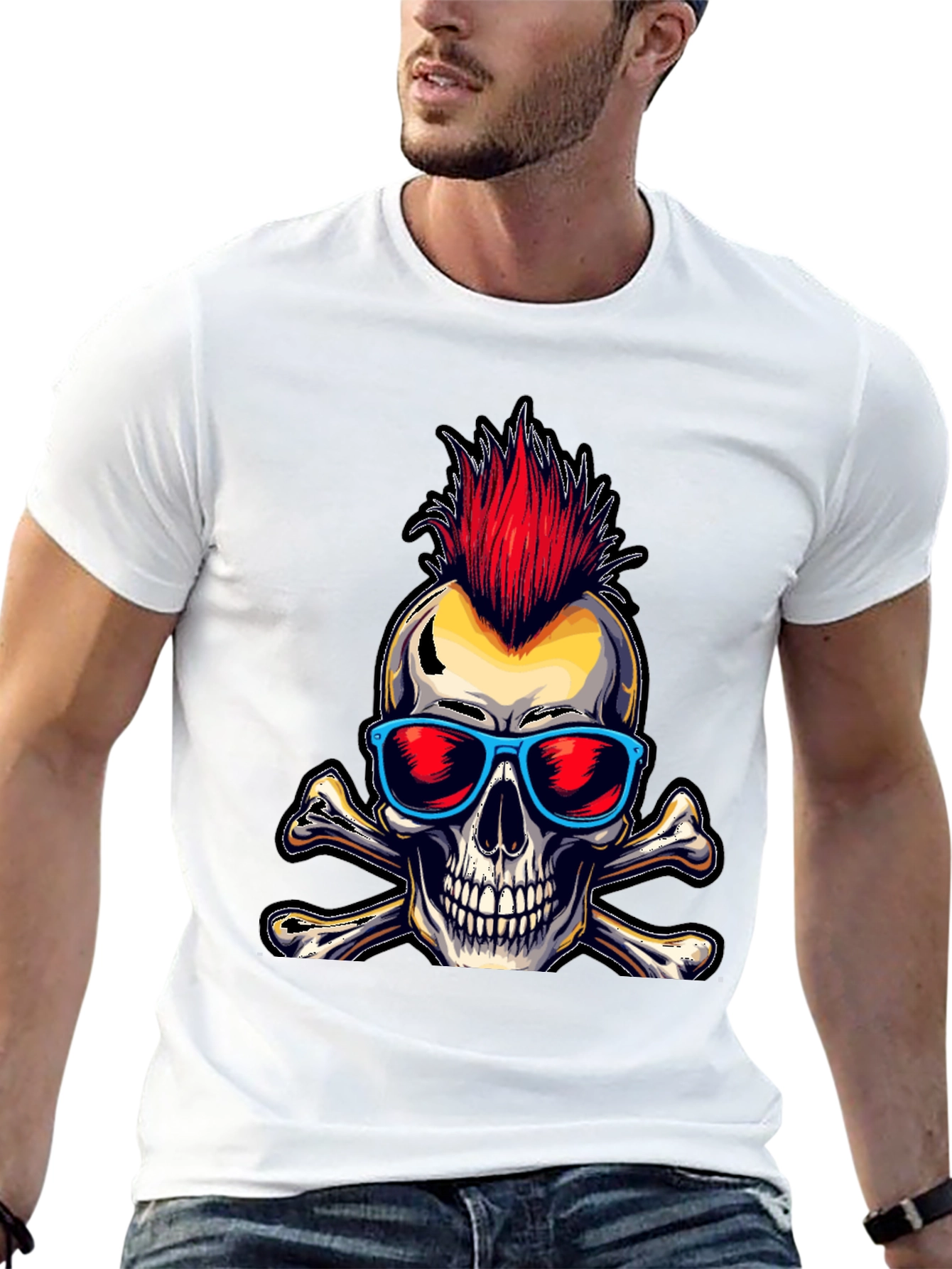 Punk Skull & Crossbones Graphic Tee
