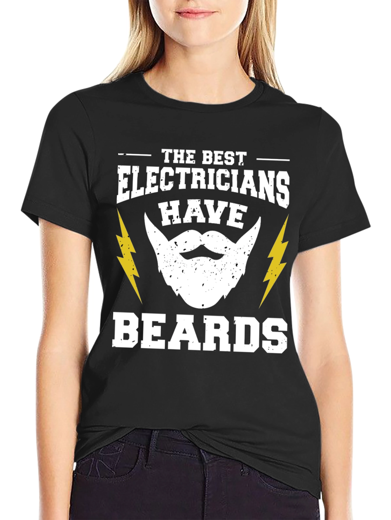 Electrician Beard T-Shirt - Funny Job Gift