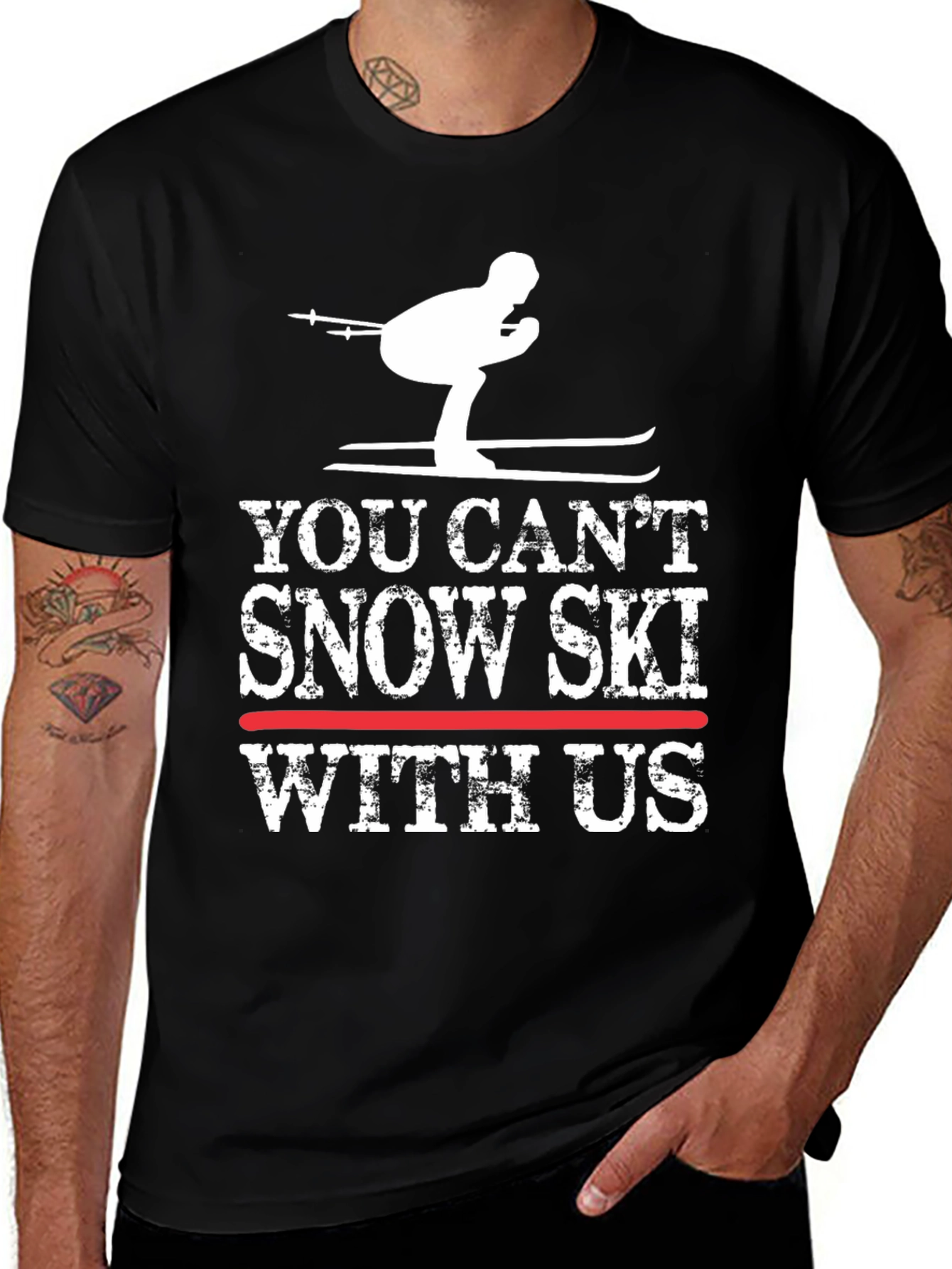 Funny Snow Skiing T-Shirt